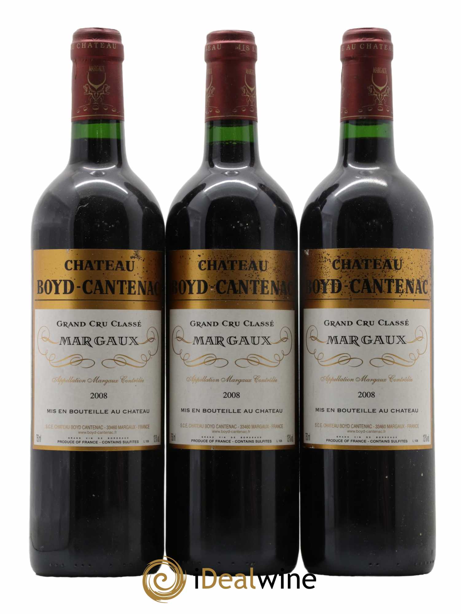 Château Boyd Cantenac 3ème Grand Cru Classé 2008 - Lot de 3 bouteilles - 0