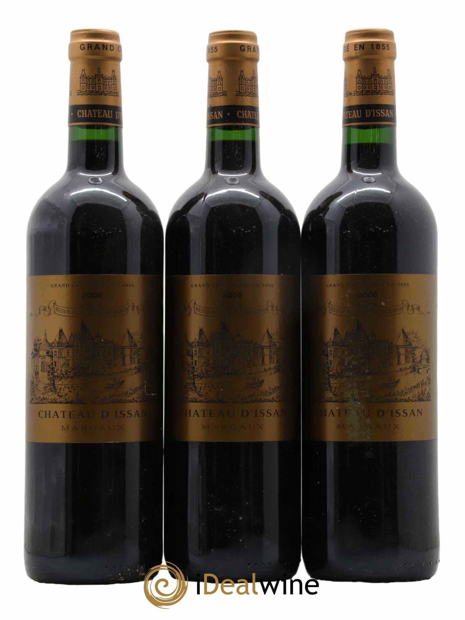 Château d'Issan 3ème Grand Cru Classé 2008 - Lot de 3 bouteilles - 0