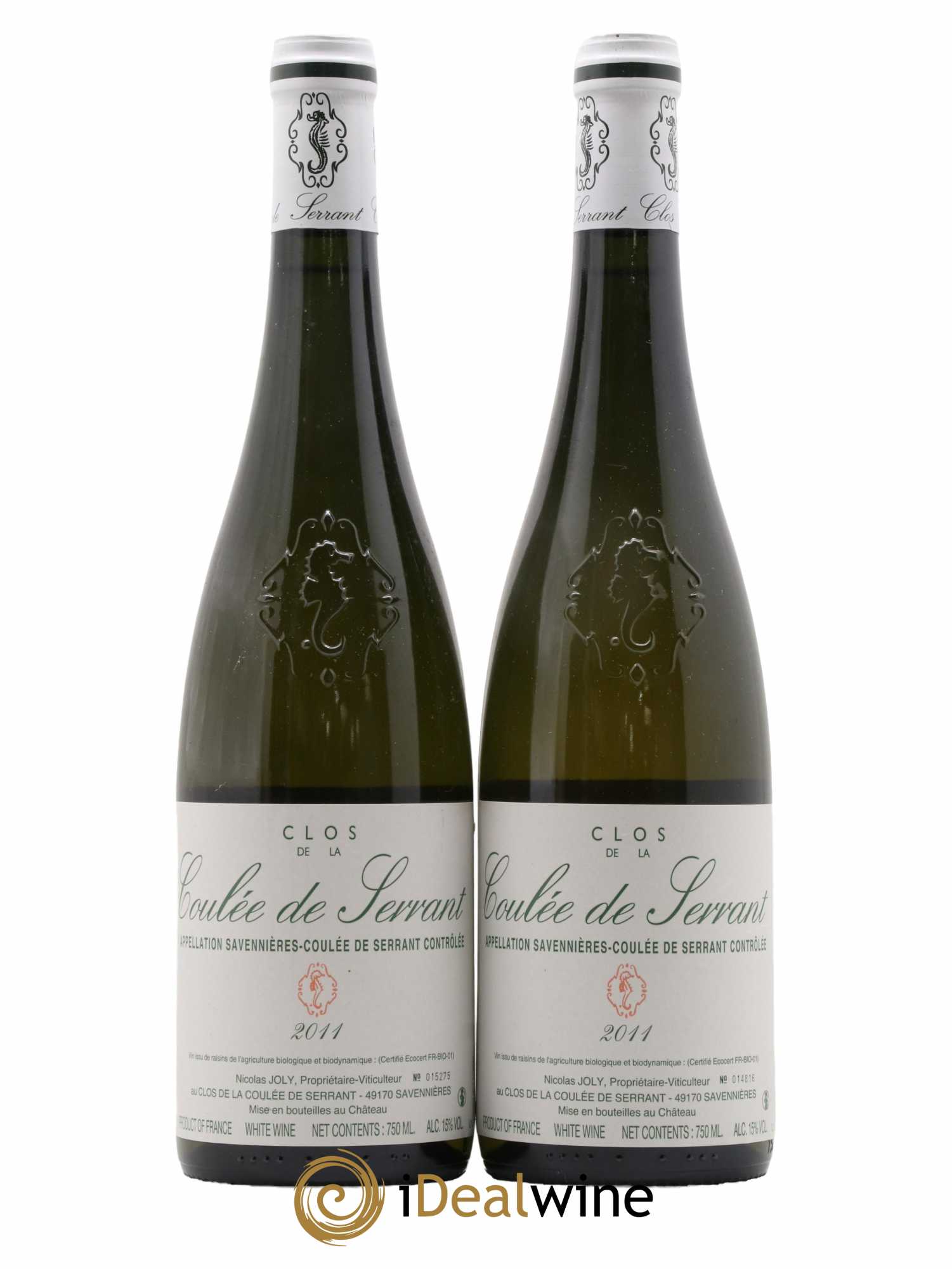 Savennières Clos de la Coulée de Serrant Vignobles de la Coulée de Serrant - Nicolas Joly 2011 - Lot de 2 bouteilles - 0