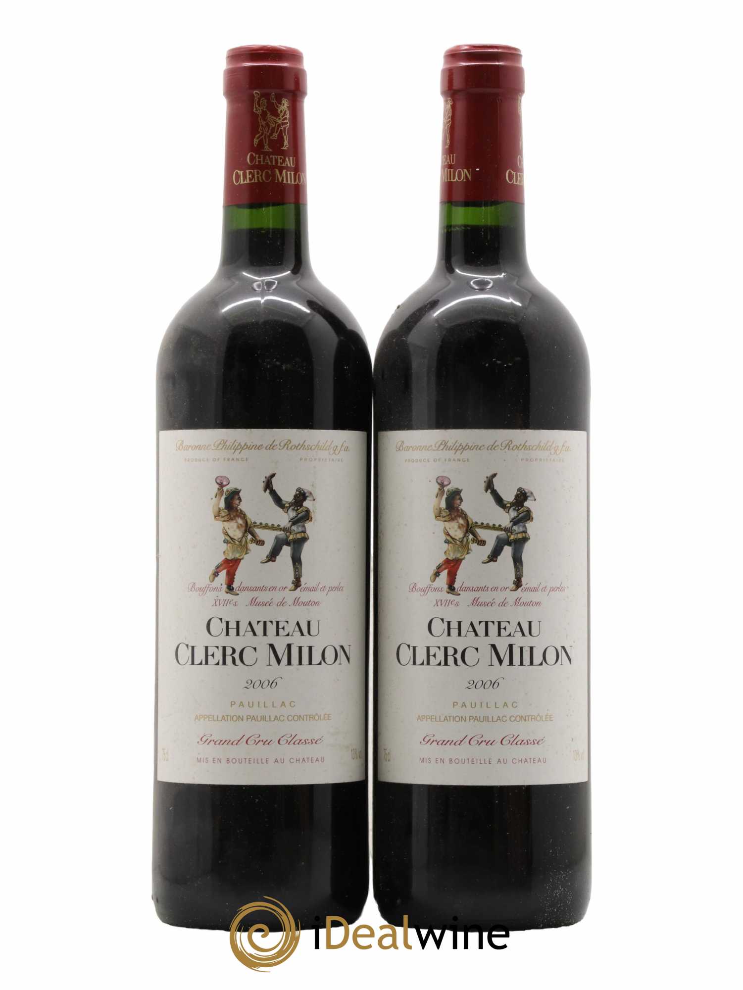 Château Clerc Milon 5ème Grand Cru Classé 2006 - Lot de 2 bouteilles - 0