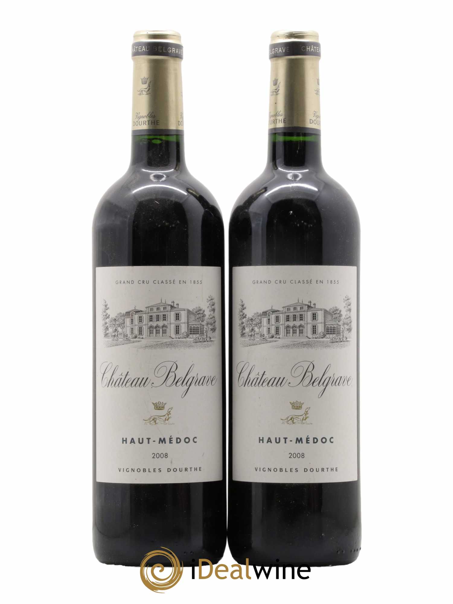 Château Belgrave 5ème Grand Cru Classé 2008 - Lot of 2 bottles - 0