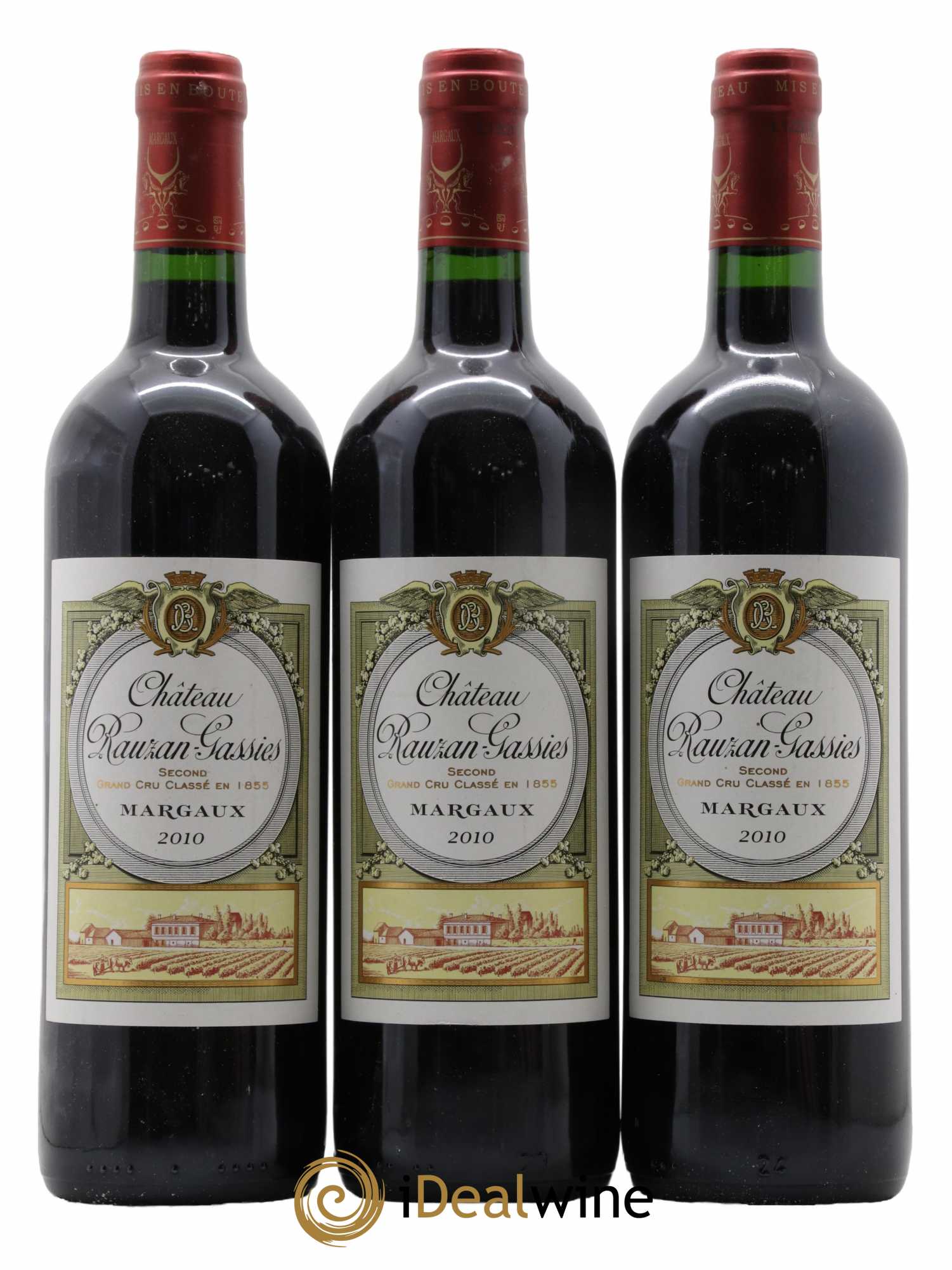 Château Rauzan-Gassies 2ème Grand Cru Classé 2010 - Lot de 3 bouteilles - 0