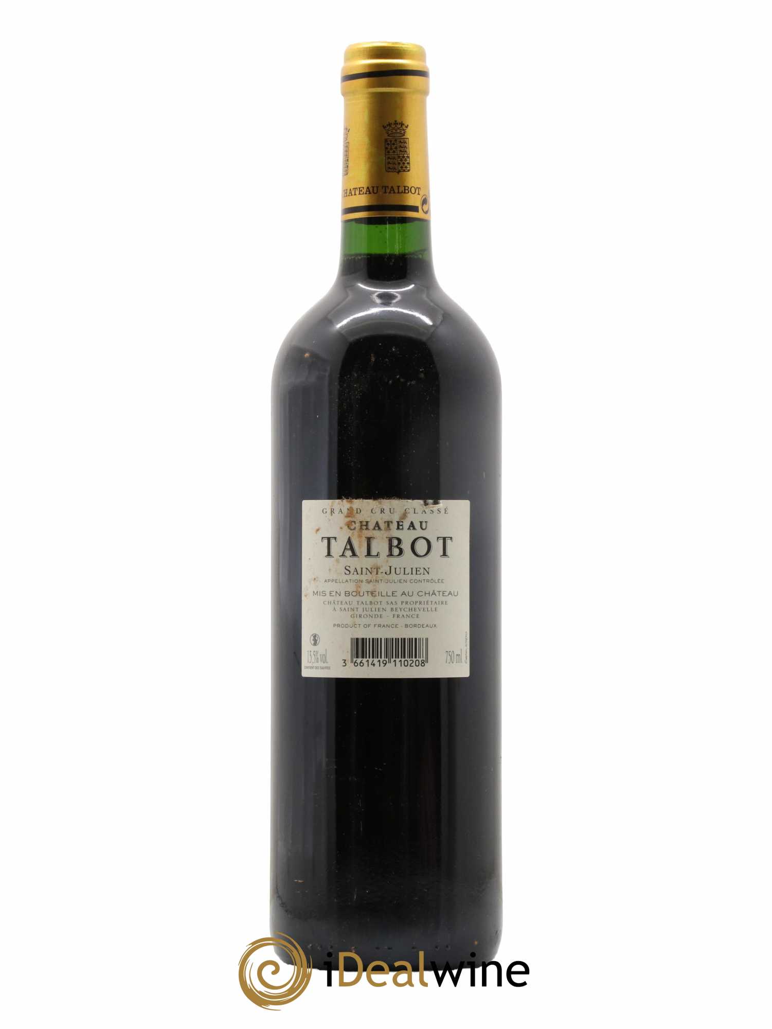 Château Talbot 4ème Grand Cru Classé 2010 - Lot de 1 bouteille - 1