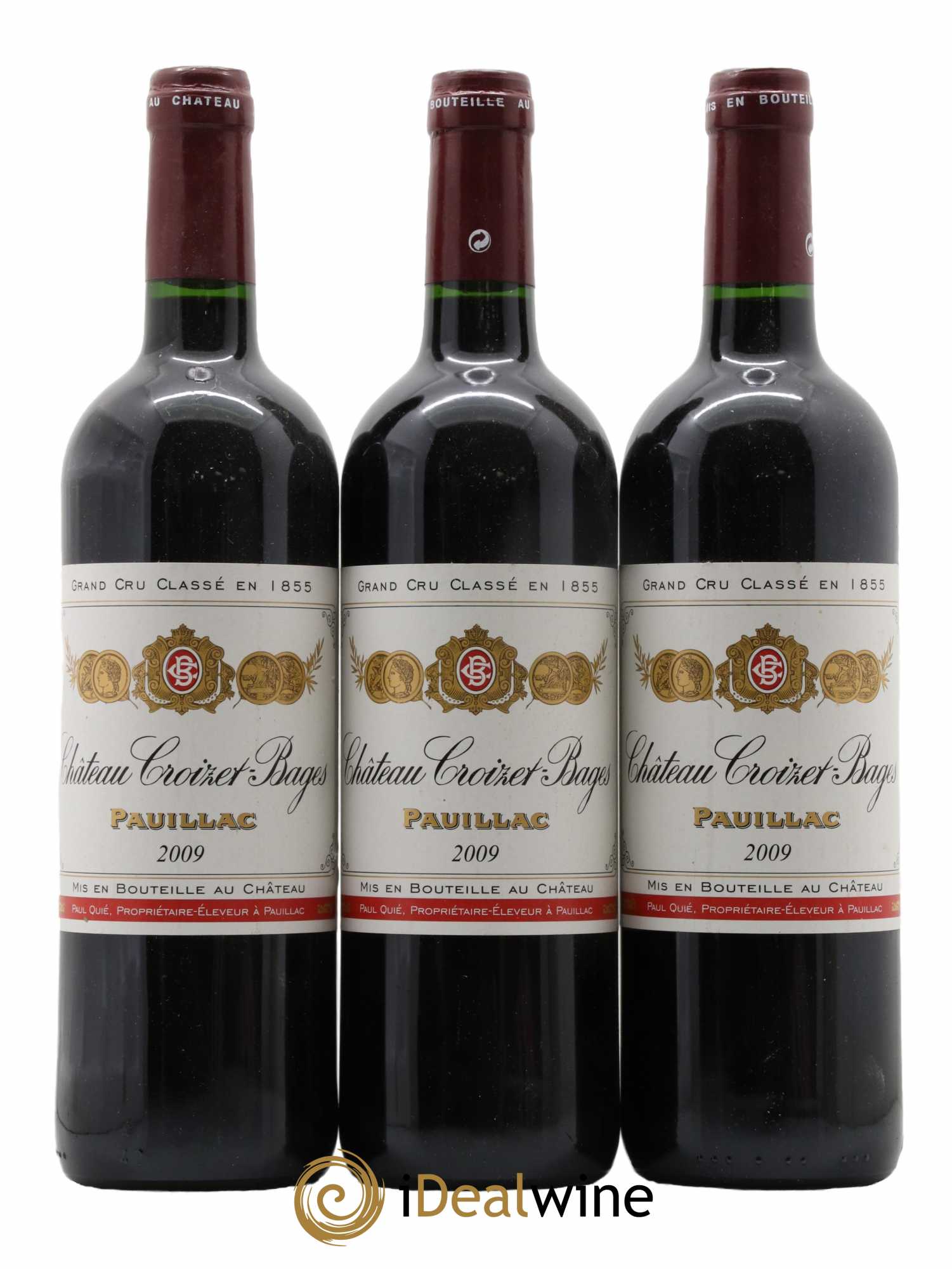 Château Croizet Bages 5ème Grand Cru Classé 2009 - Lot de 3 bouteilles - 0