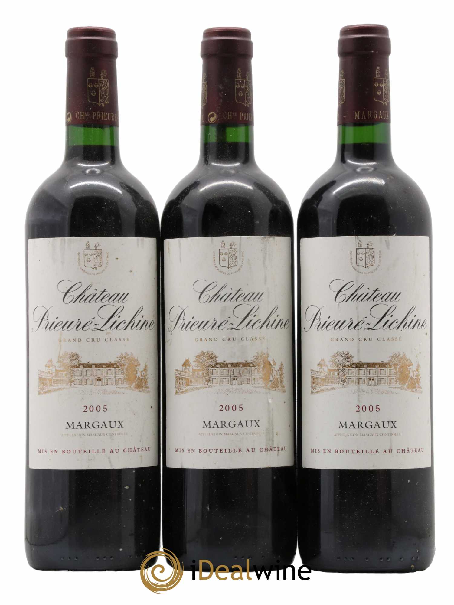 Château Prieuré Lichine 4ème Grand Cru Classé 2005 - Lot de 3 bouteilles - 0