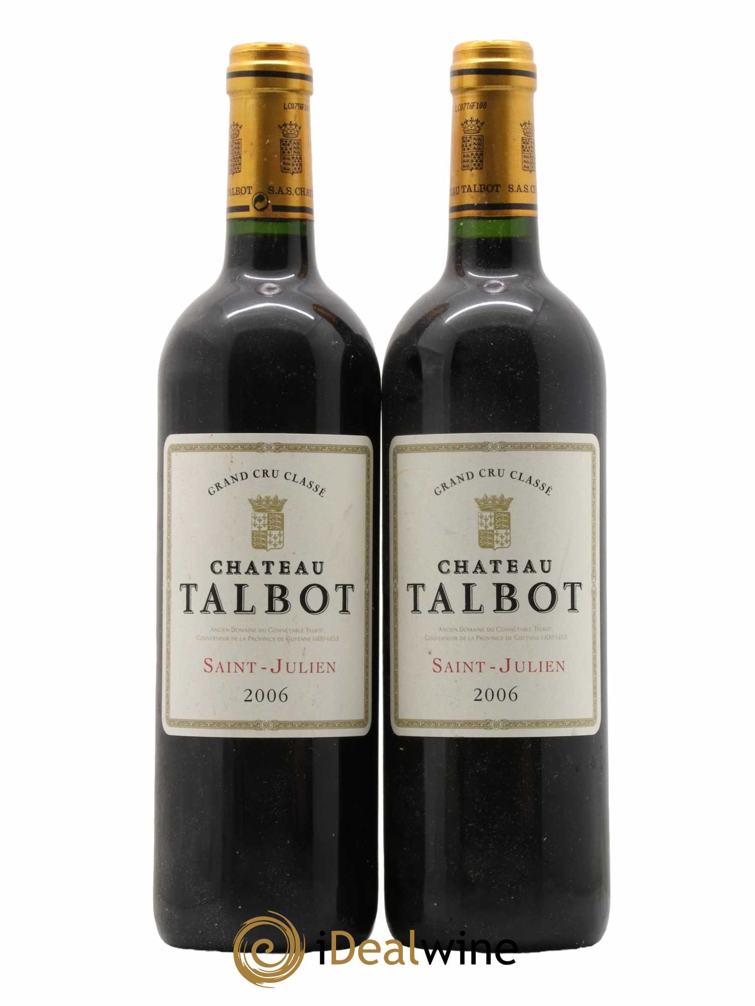 Château Talbot 4ème Grand Cru Classé 2006 - Lot of 2 bottles - 0