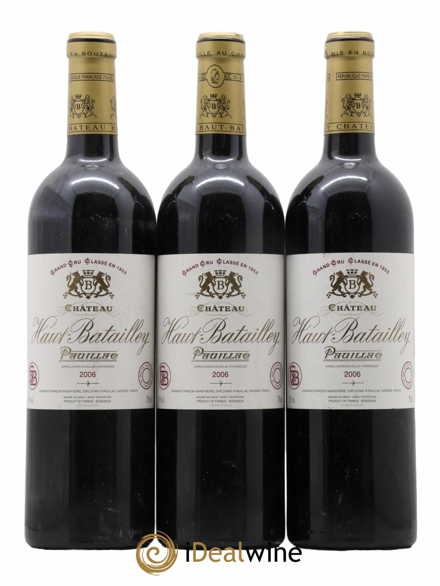 Château Haut Batailley 5ème Grand Cru Classé 2006 - Lot de 3 bouteilles - 0
