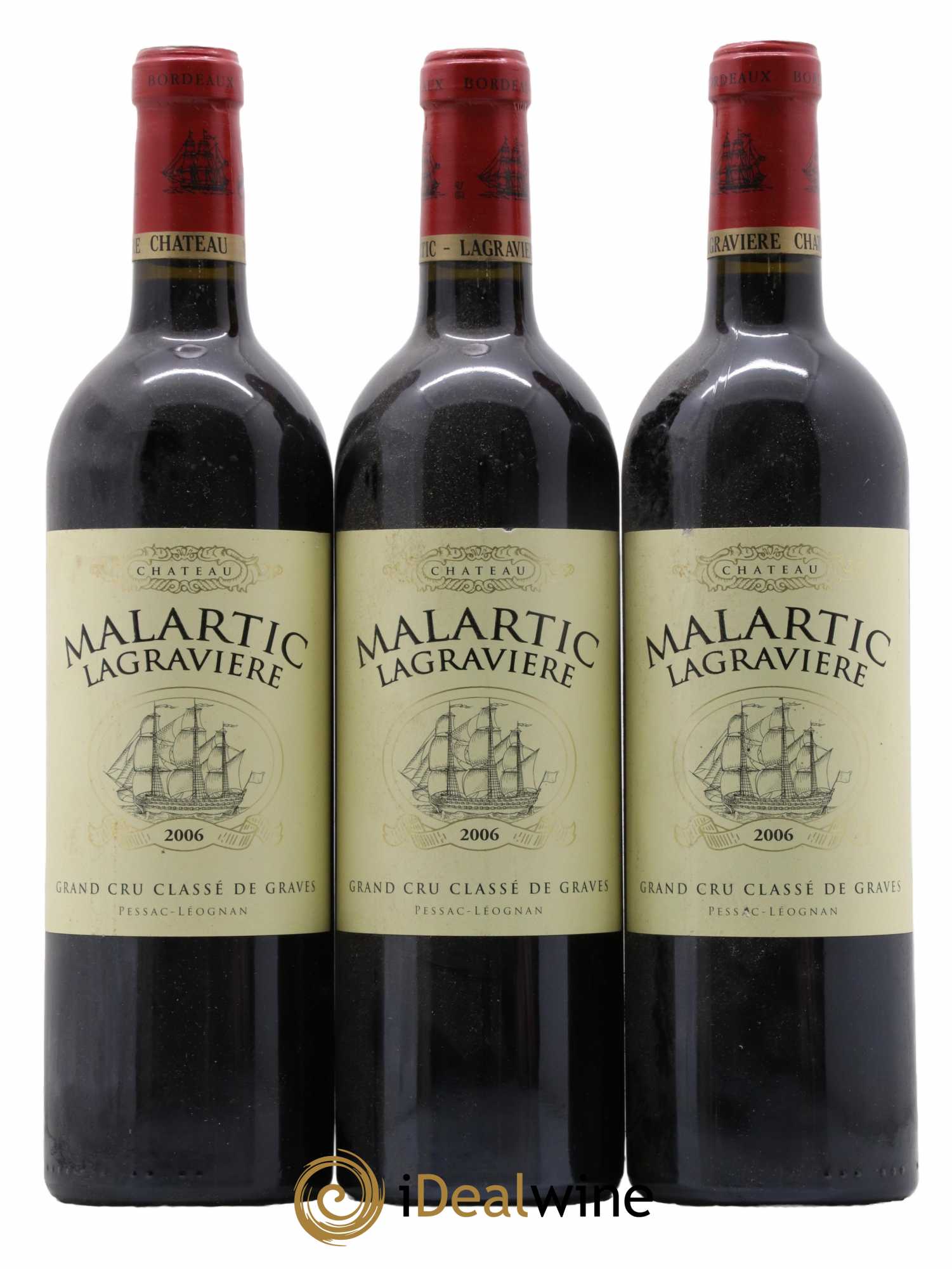 Château Malartic-Lagravière Cru Classé de Graves 2006 - Lot de 3 bouteilles - 0