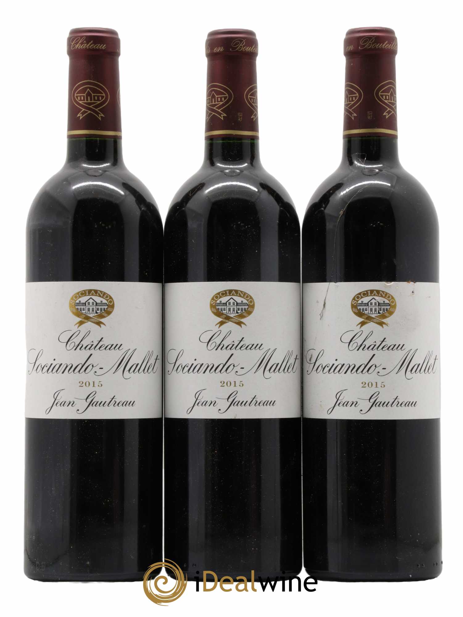 Château Sociando Mallet 2015 - Lot de 3 bouteilles - 0