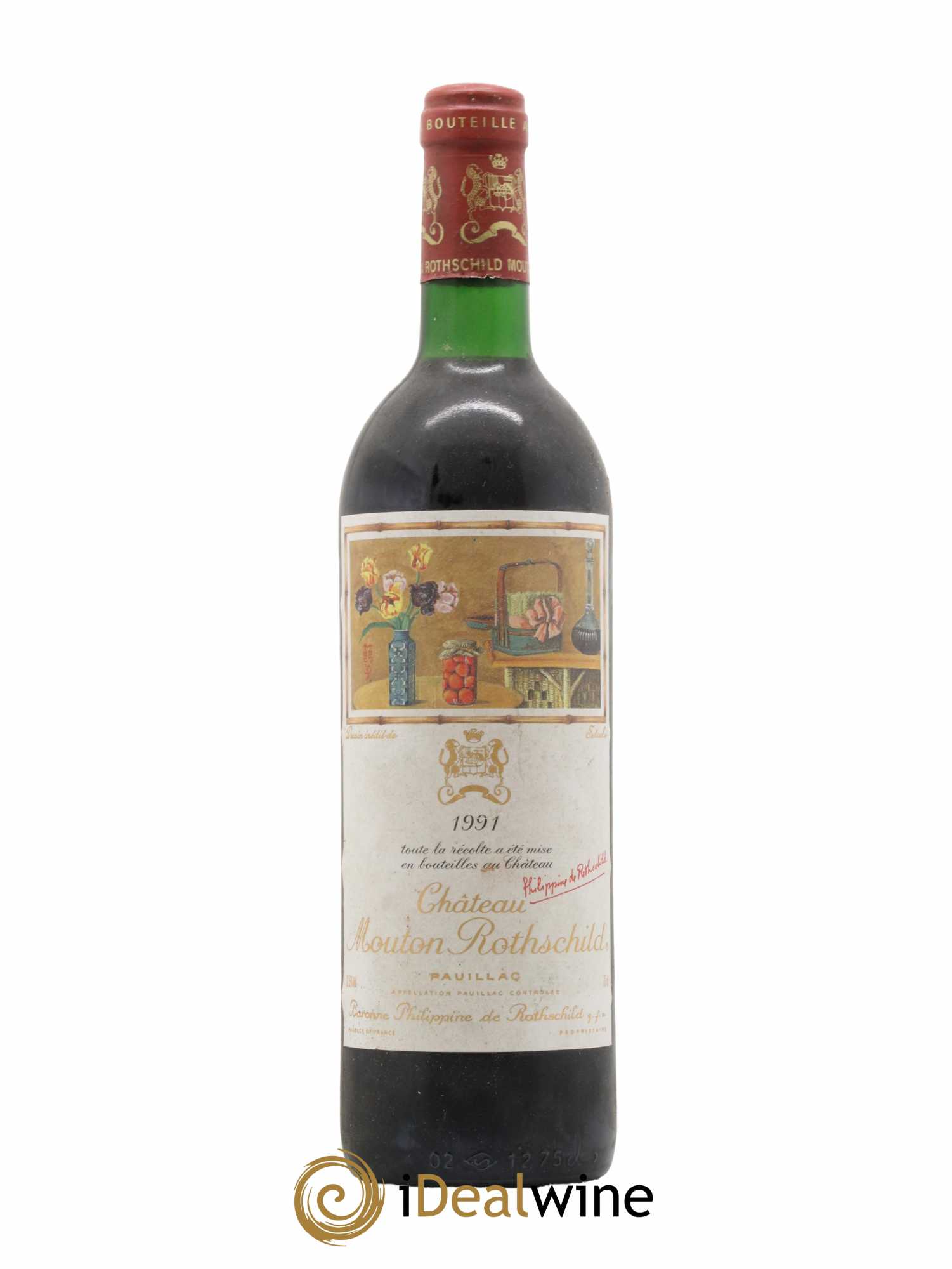 Château Mouton Rothschild 1er Grand Cru Classé 1991 - Lot de 1 bouteille - 0