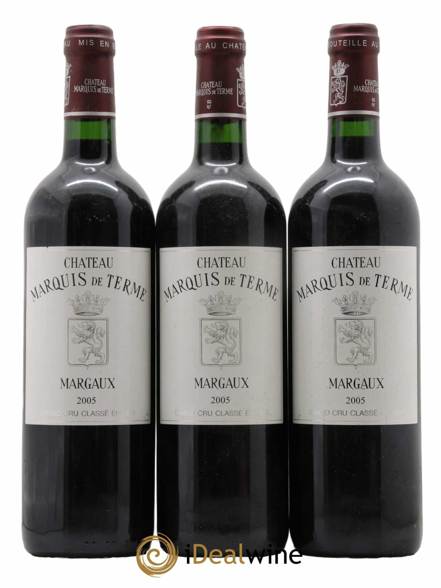 Château Marquis de Terme 4ème Grand Cru Classé 2005 - Lot de 3 bouteilles - 0