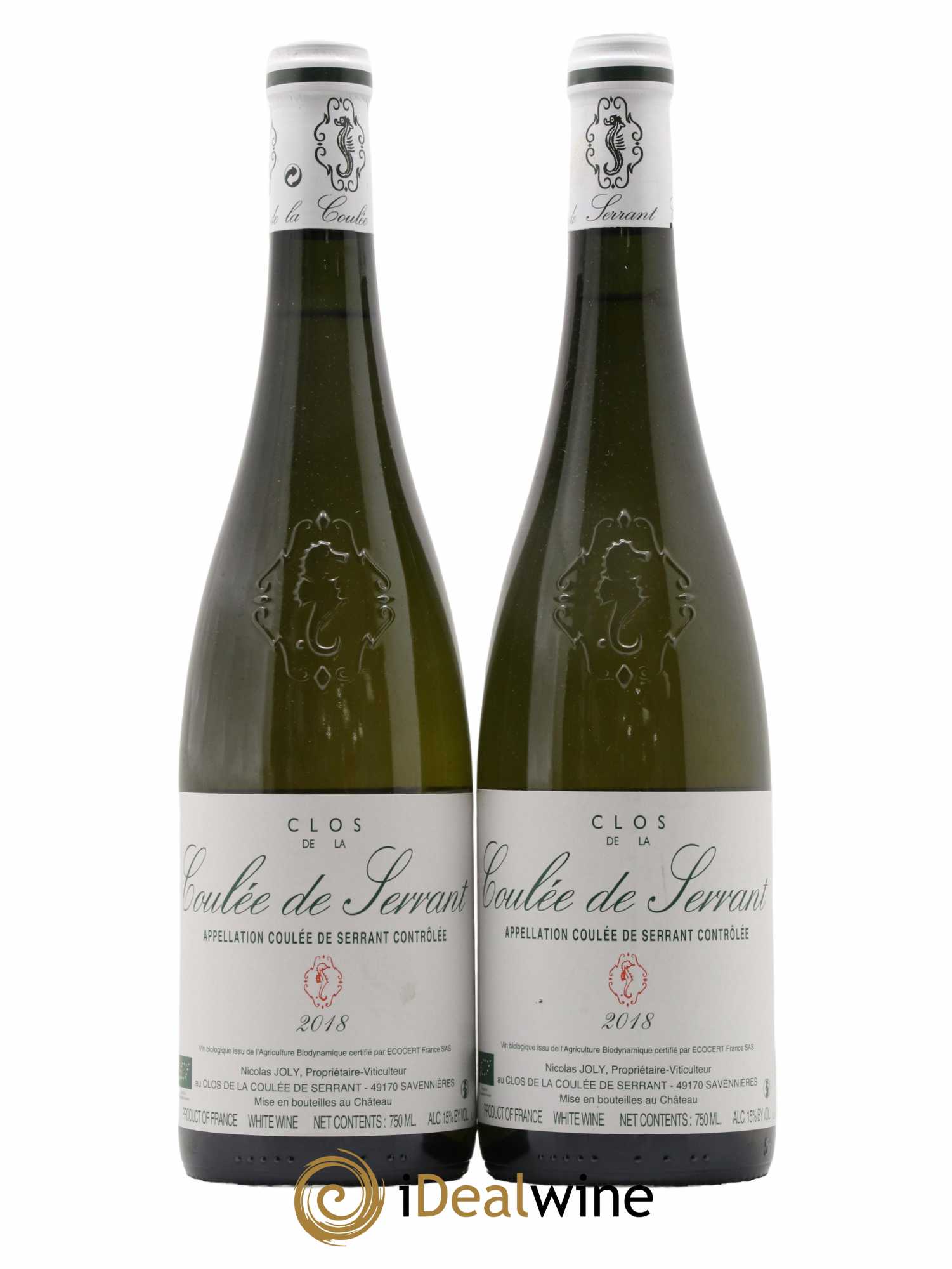 Savennières Clos de la Coulée de Serrant Vignobles de la Coulée de Serrant - Nicolas Joly 2018 - Lot de 2 bouteilles - 0