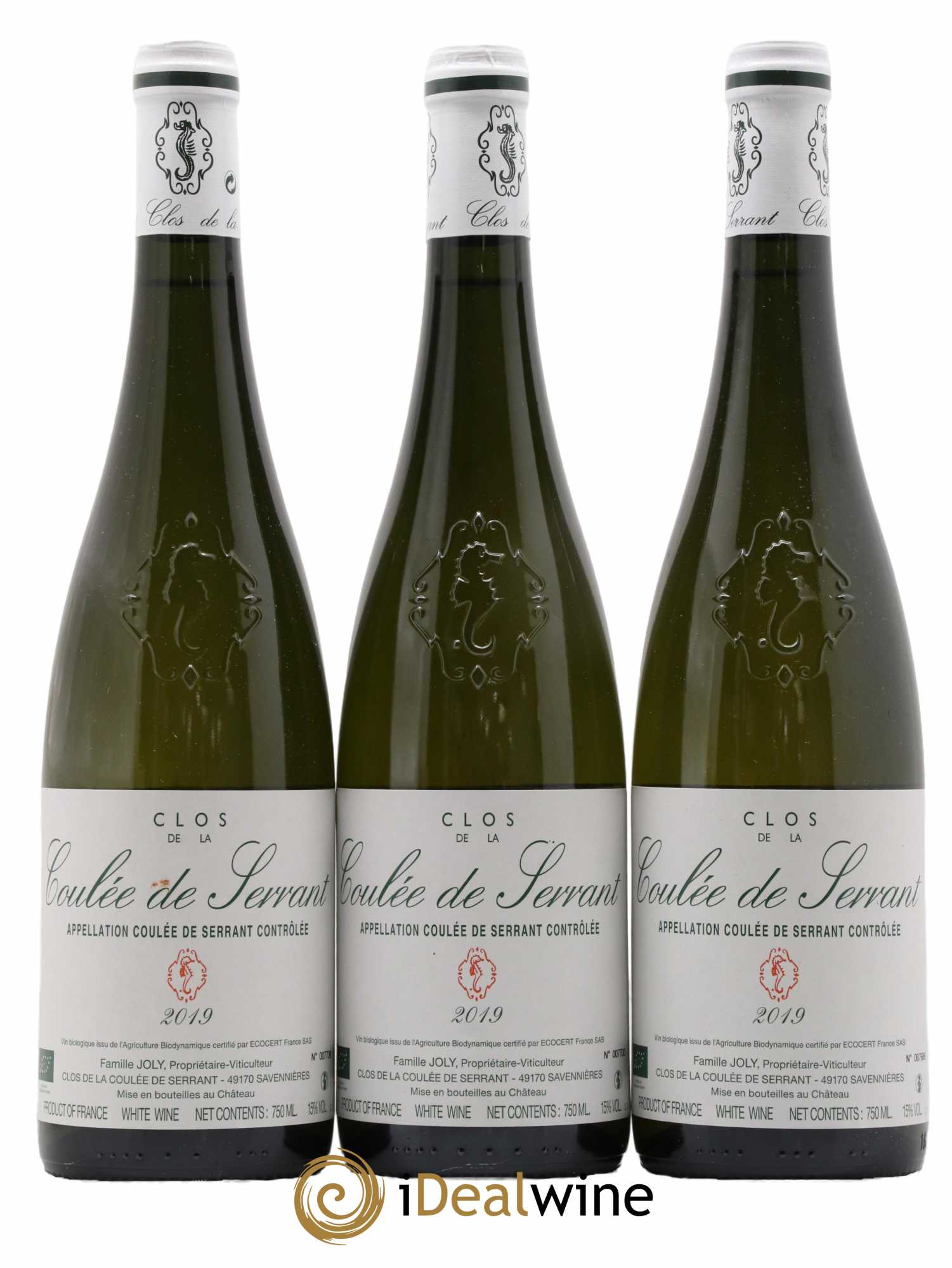 Savennières Clos de la Coulée de Serrant Vignobles de la Coulée de Serrant - Nicolas Joly 2019 - Lot de 3 bouteilles - 0