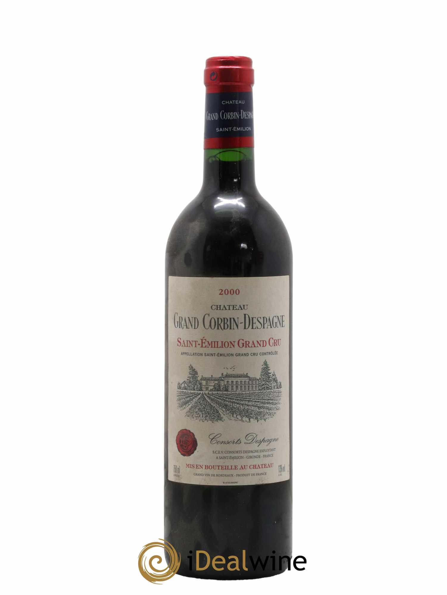 Château Grand Corbin Despagne Grand Cru Classé 2000 - Lot de 1 bouteille - 0