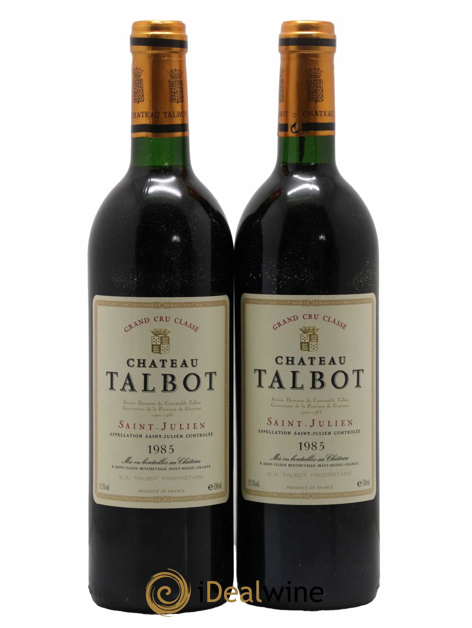 Château Talbot 4ème Grand Cru Classé 1985 - Lot de 2 bouteilles - 0