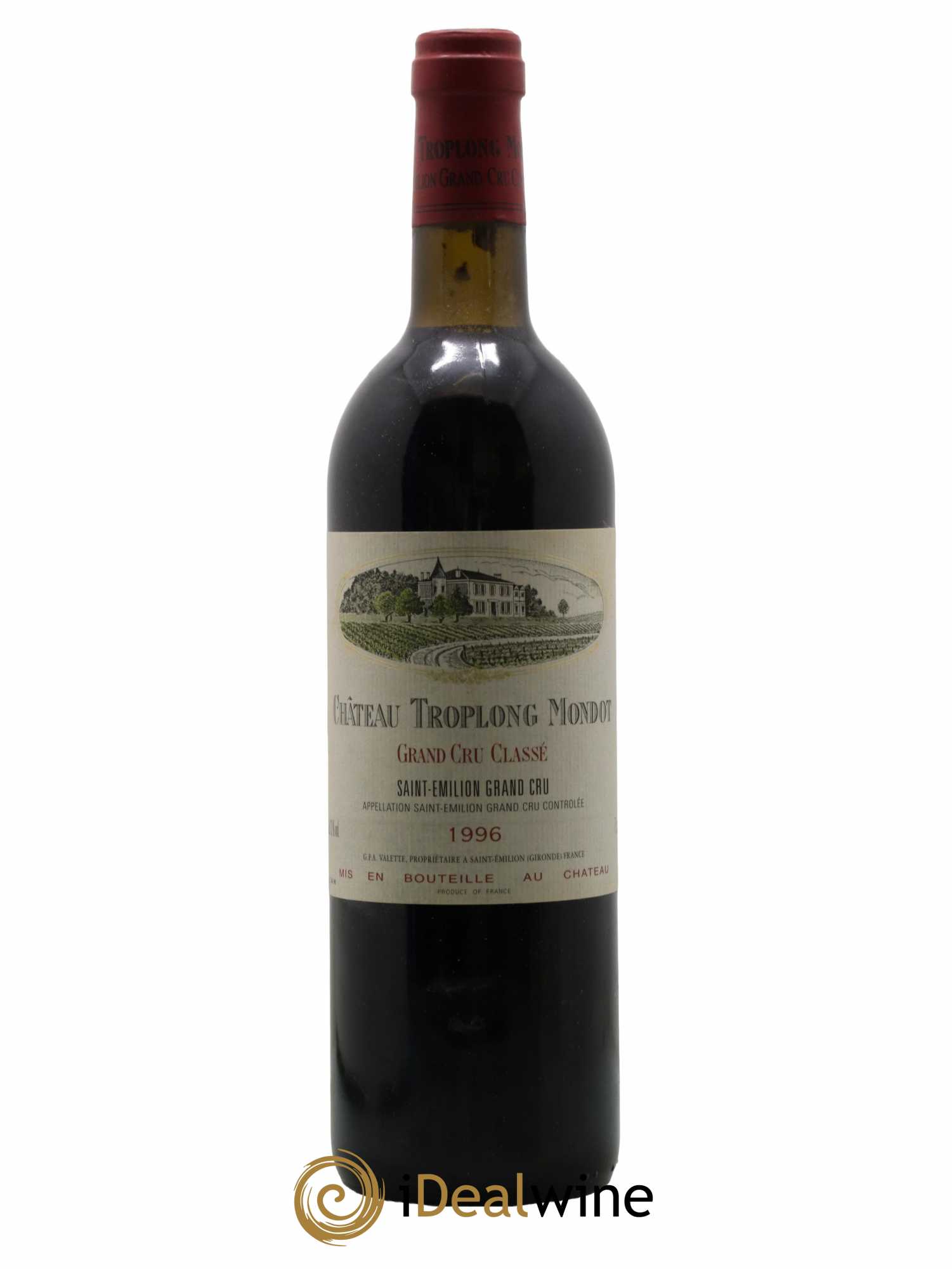 Château Troplong Mondot 1er Grand Cru Classé B 1996 - Lot de 1 bouteille - 0