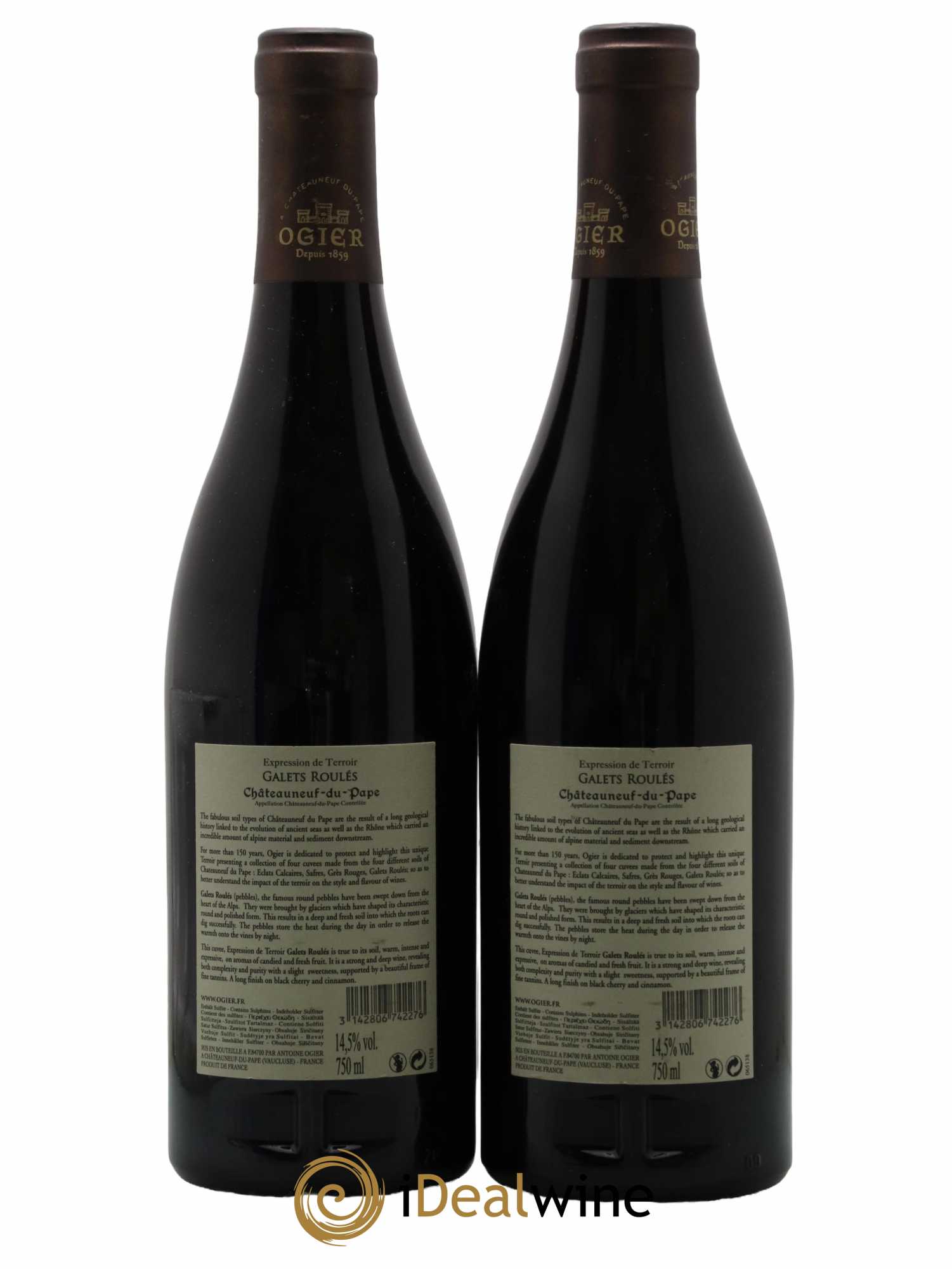 Châteauneuf-du-Pape Ogier Galets Roulés 2010 - Lot of 2 bottles - 1