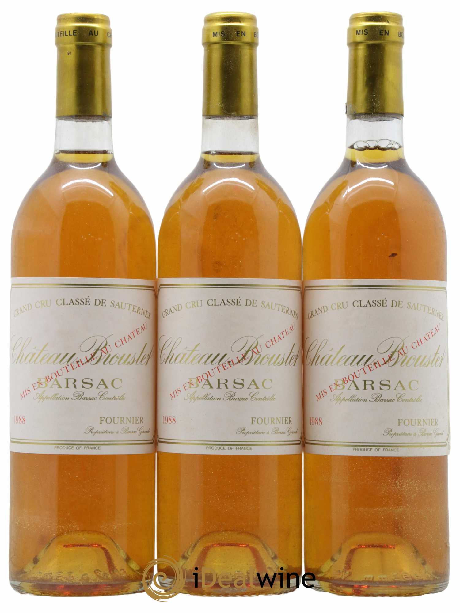 Château Broustet 2ème Grand Cru Classé (senza prezzo di riserva) 1988 - Lotto di 3 bottiglie - 0