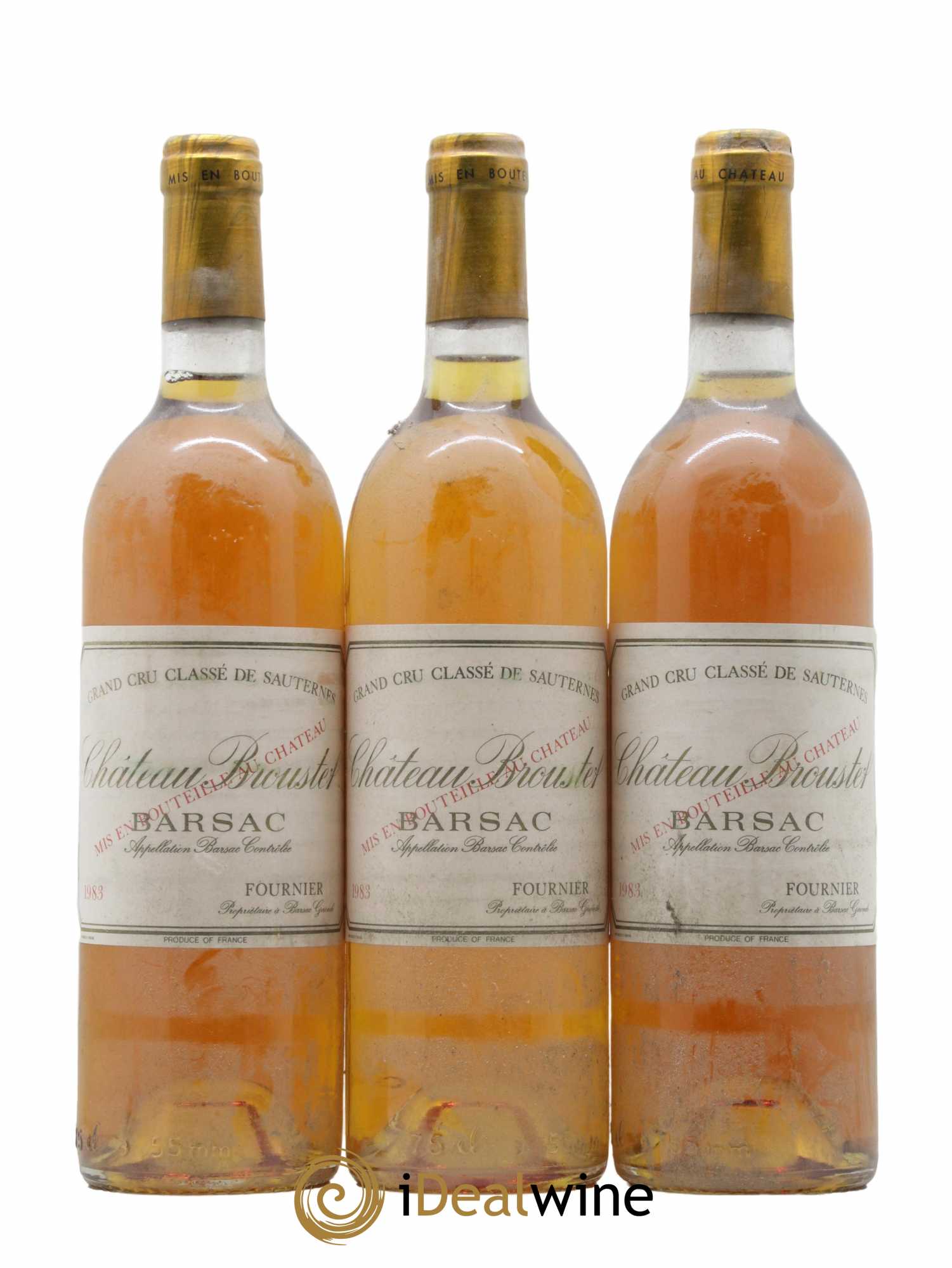 Château Broustet 2ème Grand Cru Classé 1983 - Lot of 3 bottles - 0