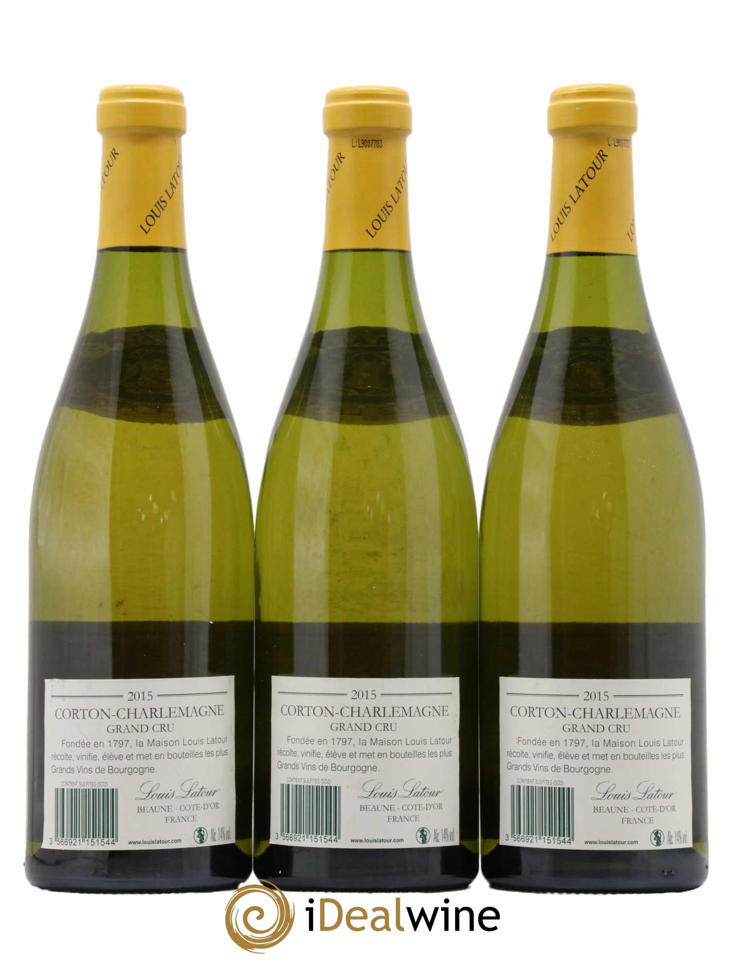 Corton-Charlemagne Grand Cru Louis Latour 2015 - Lot de 3 bouteilles - 1