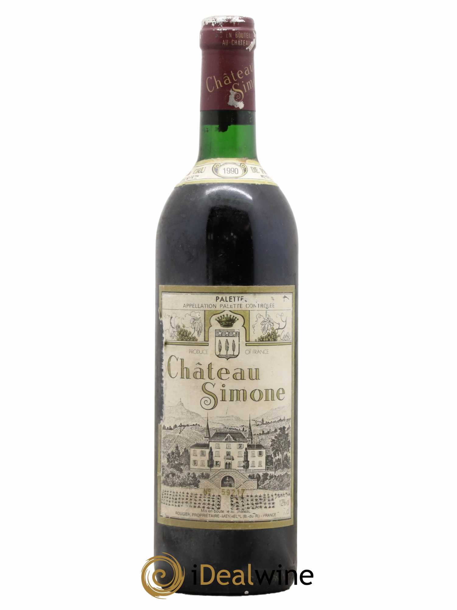 Palette Château Simone Famille Rougier 1990 - Lot de 1 bouteille - 0