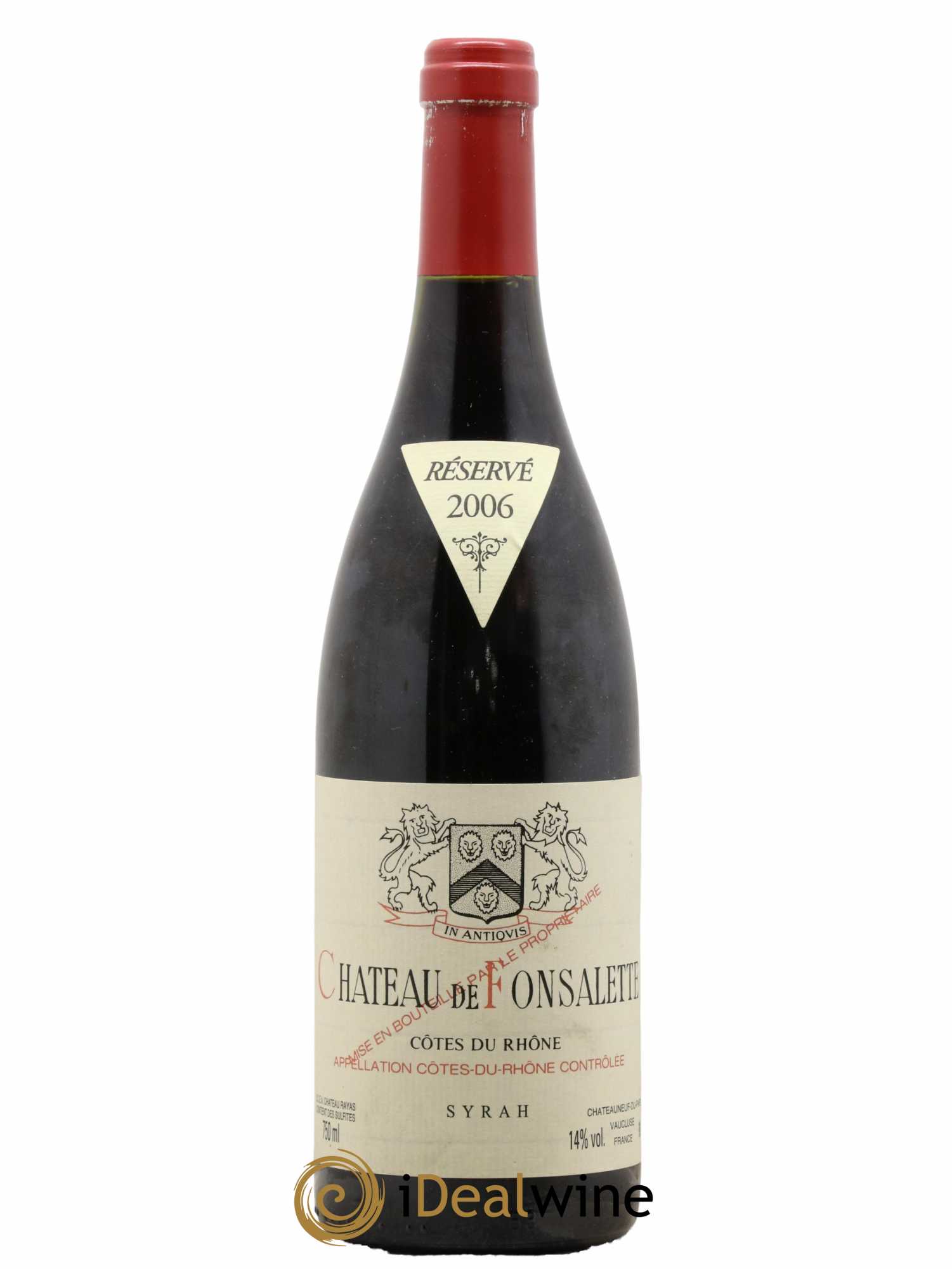Côtes-du-Rhône Cuvée Syrah Château de Fonsalette 2006 - Lot de 1 bouteille - 0