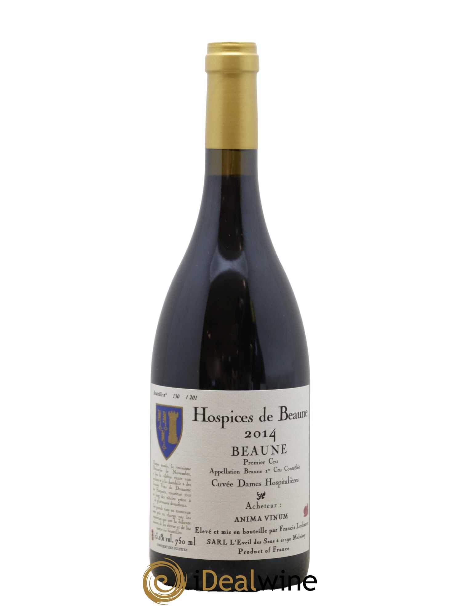 Beaune 1er Cru Cuvée Dames Hospitalières Hospices de Beaune Francis Lechauve 2014 - Lot de 1 bouteille - 0