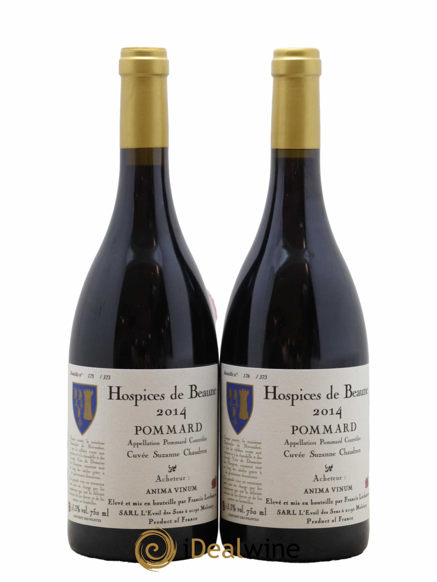 Pommard Cuvée Suzanne Chaudron Hospices de Beaune Francis Lechauve 2014 - Lot de 2 bouteilles - 0