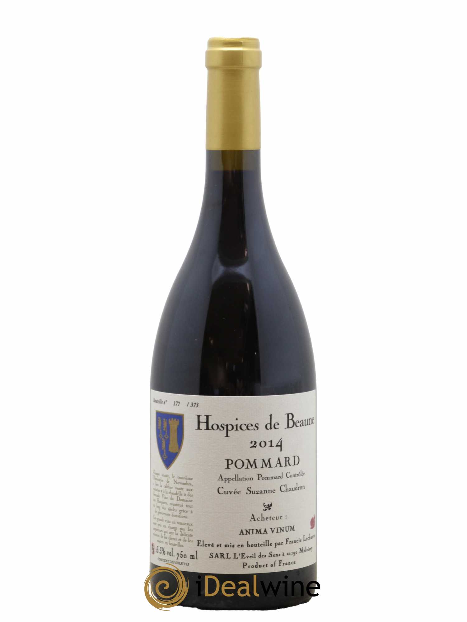 Pommard Cuvée Suzanne Chaudron Hospices de Beaune Francis Lechauve 2014 - Lot de 1 bouteille - 0