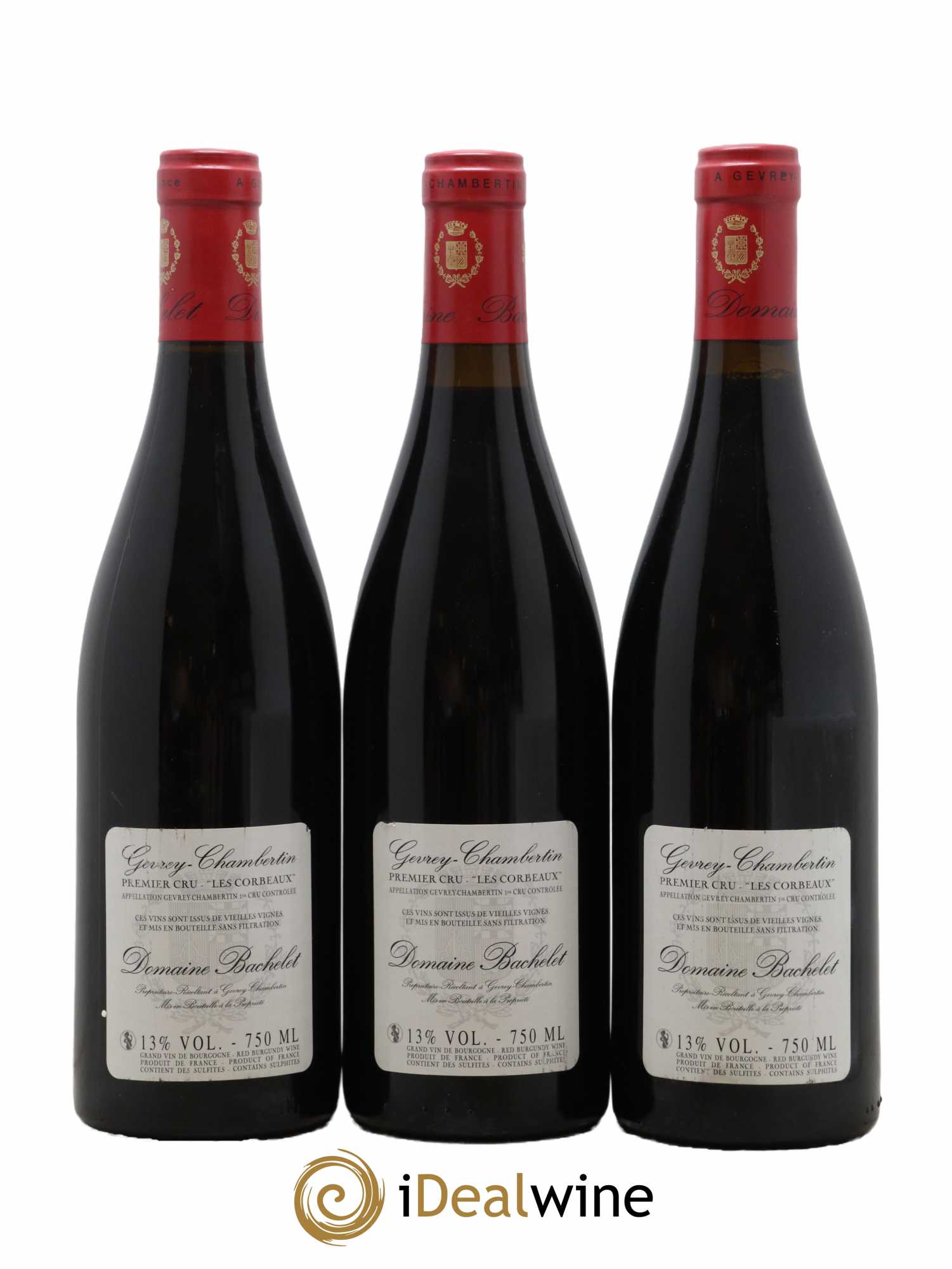 Gevrey-Chambertin 1er Cru Les Corbeaux Vieilles Vignes Denis Bachelet (Domaine) 2005 - Lot of 3 bottles - 1