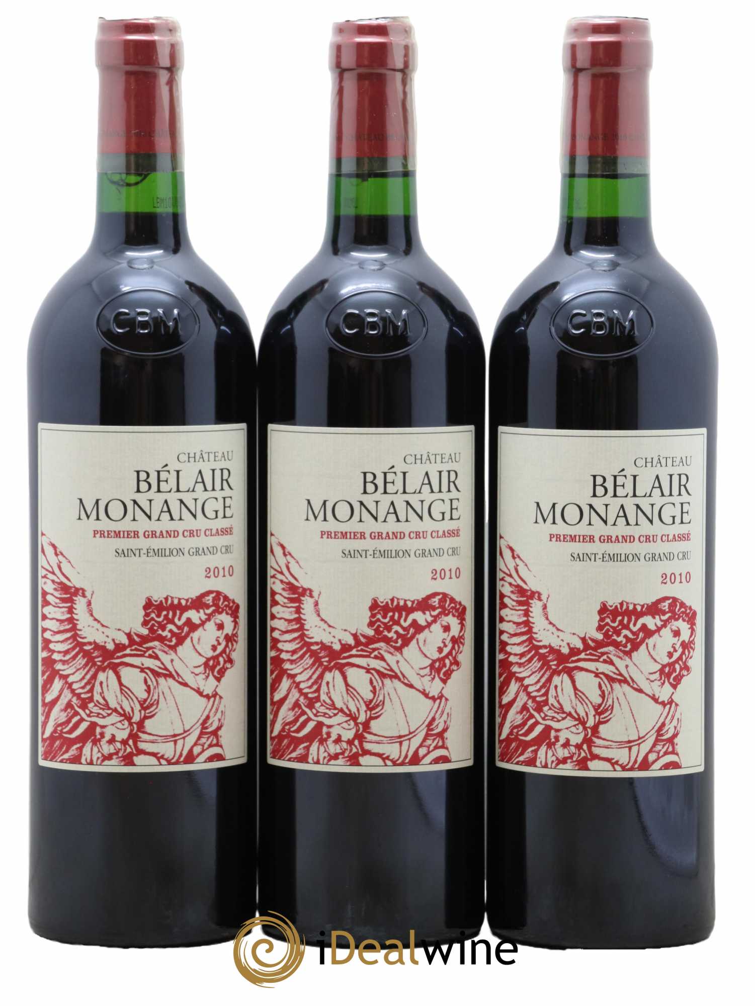 Château Belair (Belair-Monange) 1er Grand Cru Classé B 2010 - Lot de 3 bouteilles - 0