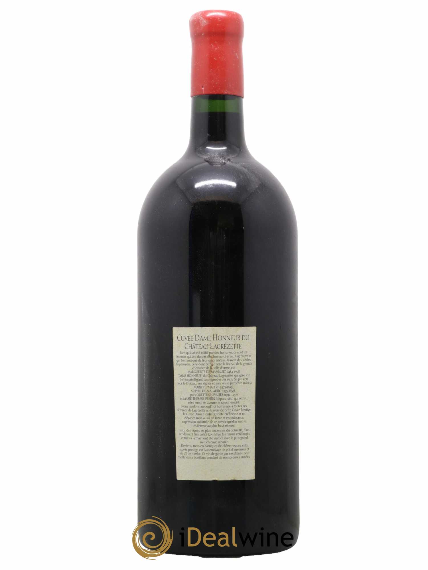 Cahors Château Lagrezette Cuvée Dame Honneur Alain Dominique Perrin 2000 - Lot of 1 double magnum - 1
