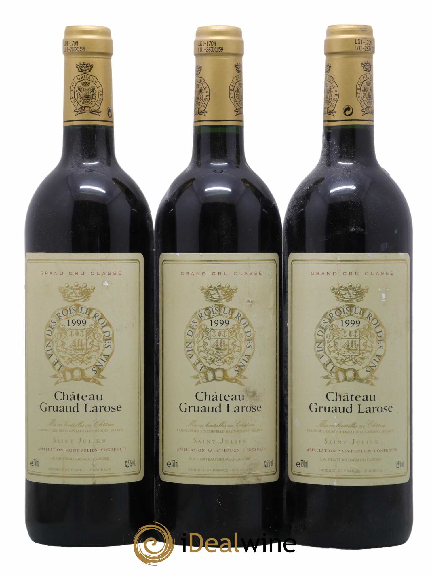 Château Gruaud Larose 2ème Grand Cru Classé 1999 - Lot de 3 bouteilles - 0