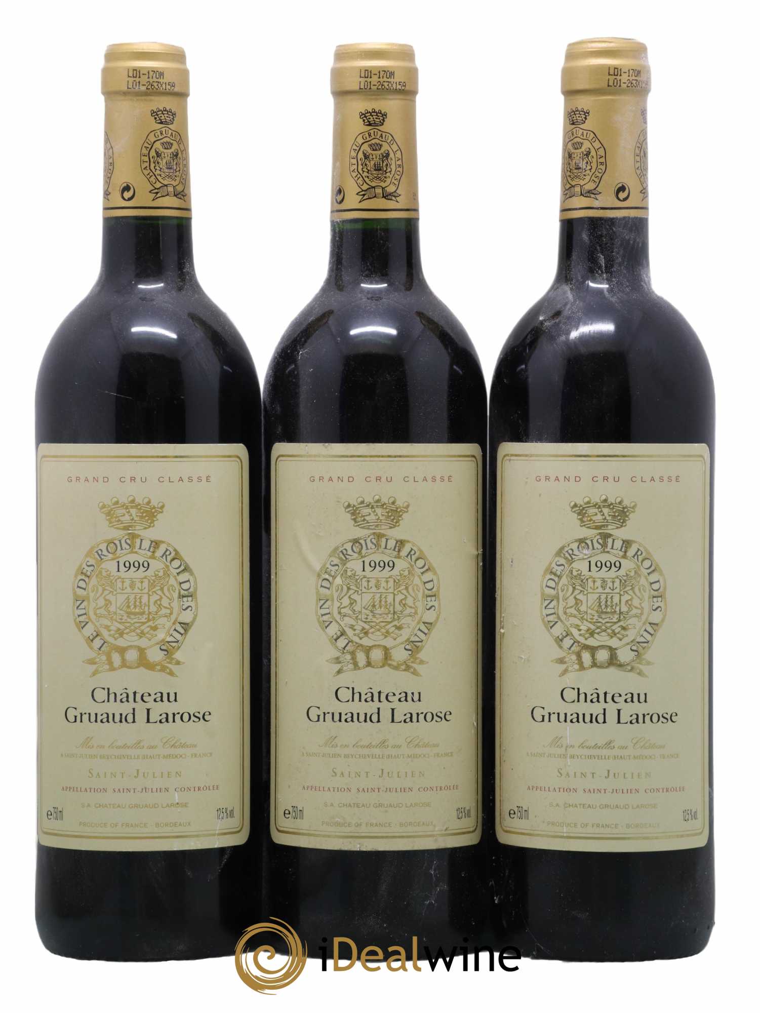 Château Gruaud Larose 2ème Grand Cru Classé 1999 - Lot de 3 bouteilles - 0