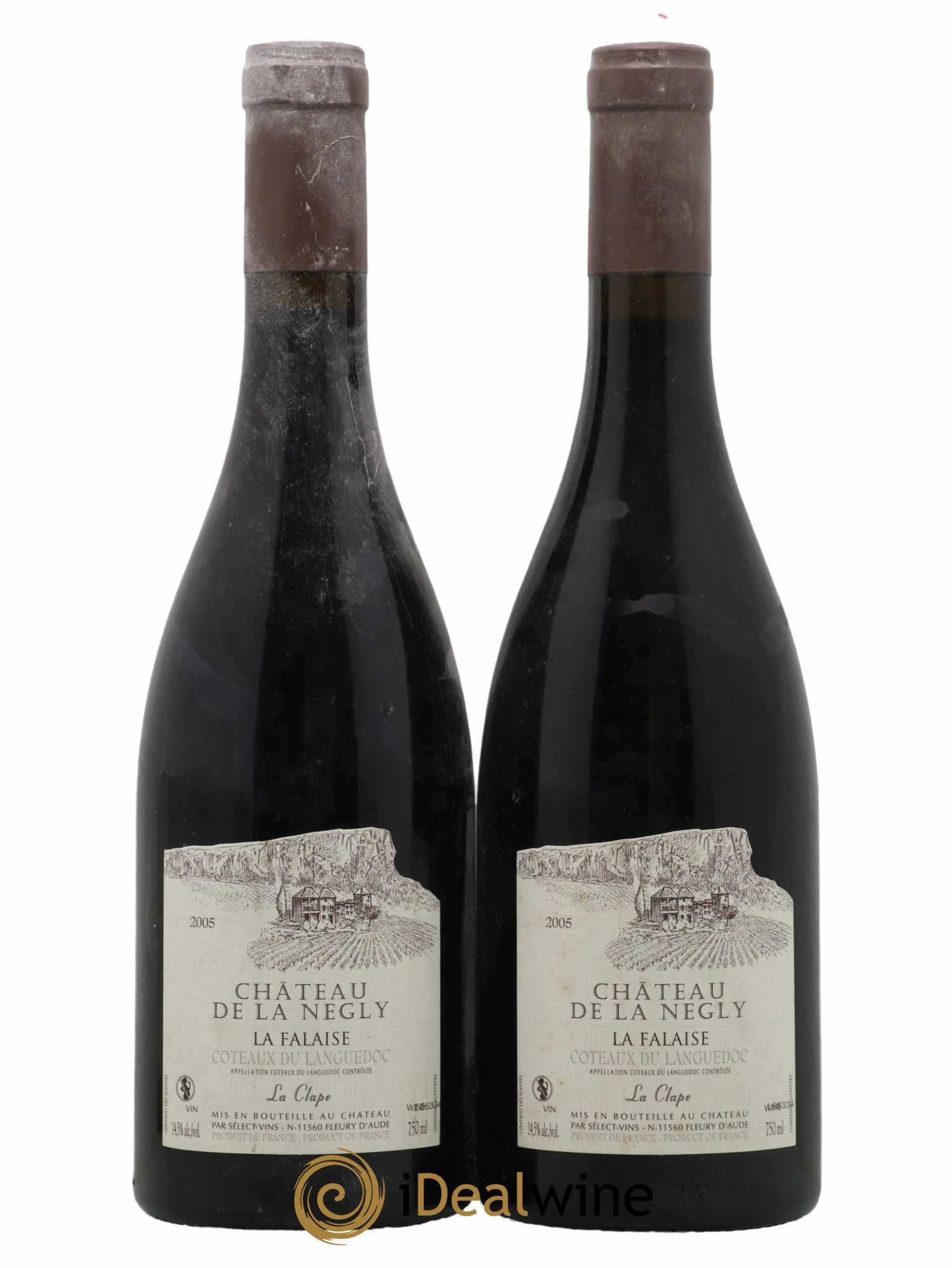 La Clape Château de La Négly La Falaise Jean Paux-Rosset 2005 - Lot de 2 bouteilles - 0