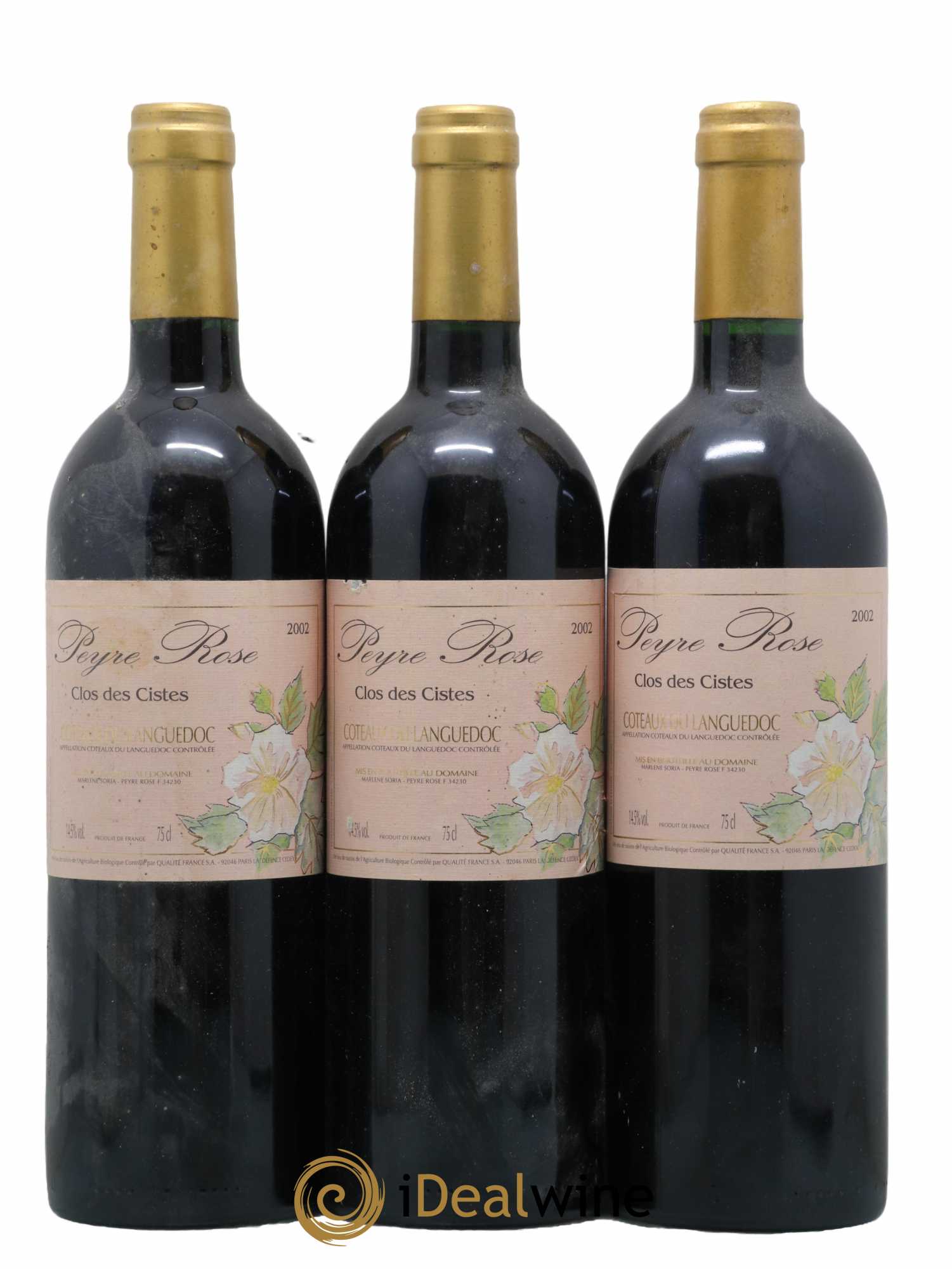 Vin de France (anciennement Coteaux du Languedoc) Domaine Peyre Rose Les Cistes Marlène Soria 2006 - Lot de 3 bouteilles - 0