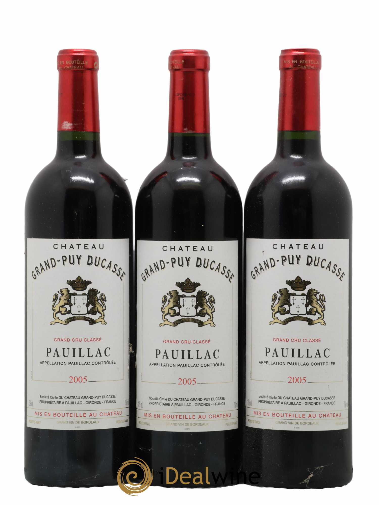 Château Grand Puy Ducasse 5ème Grand Cru Classé 2005 - Lot de 3 bouteilles - 0