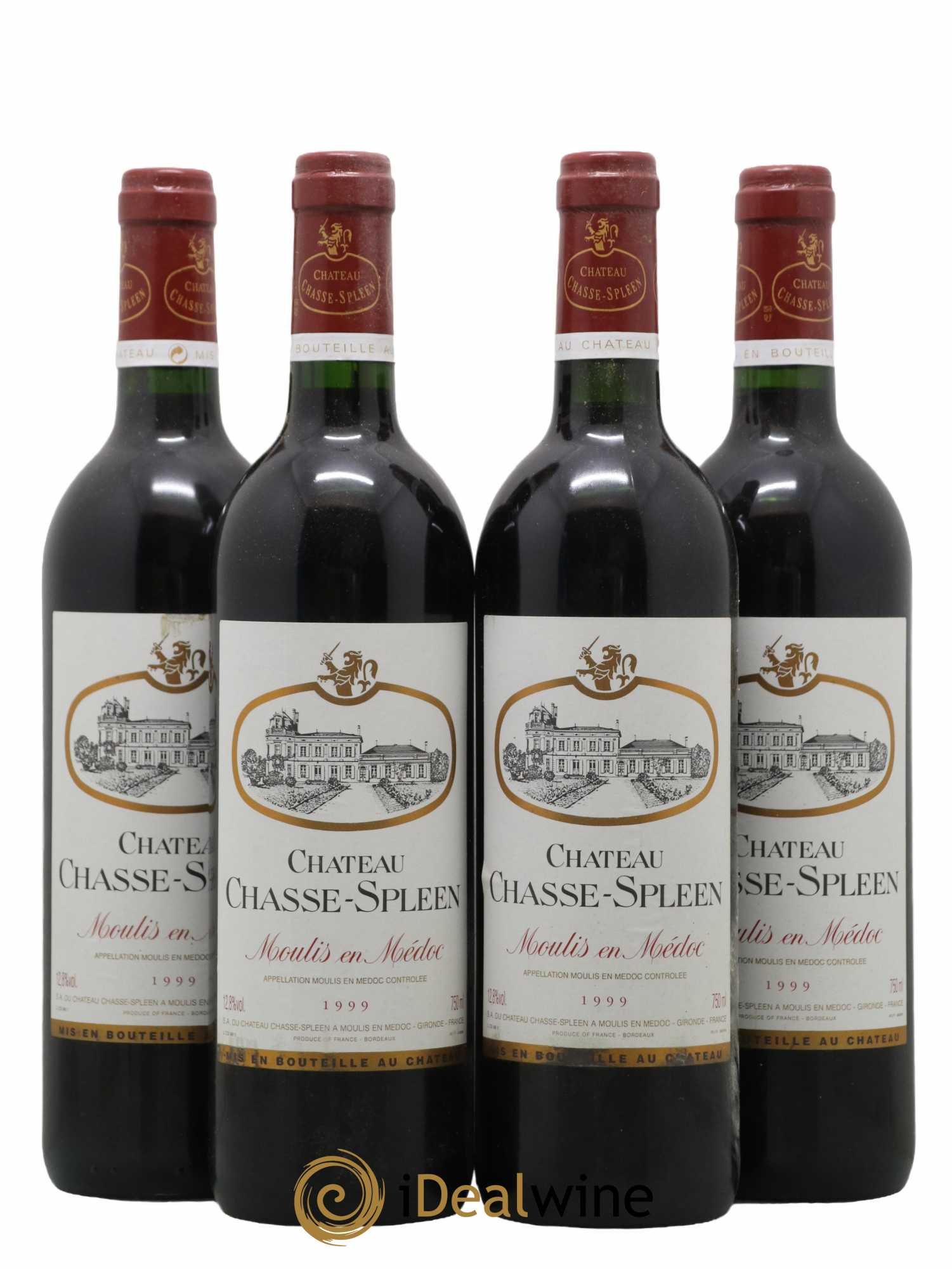 Château Chasse Spleen 1999 - Lot de 4 bouteilles - 0
