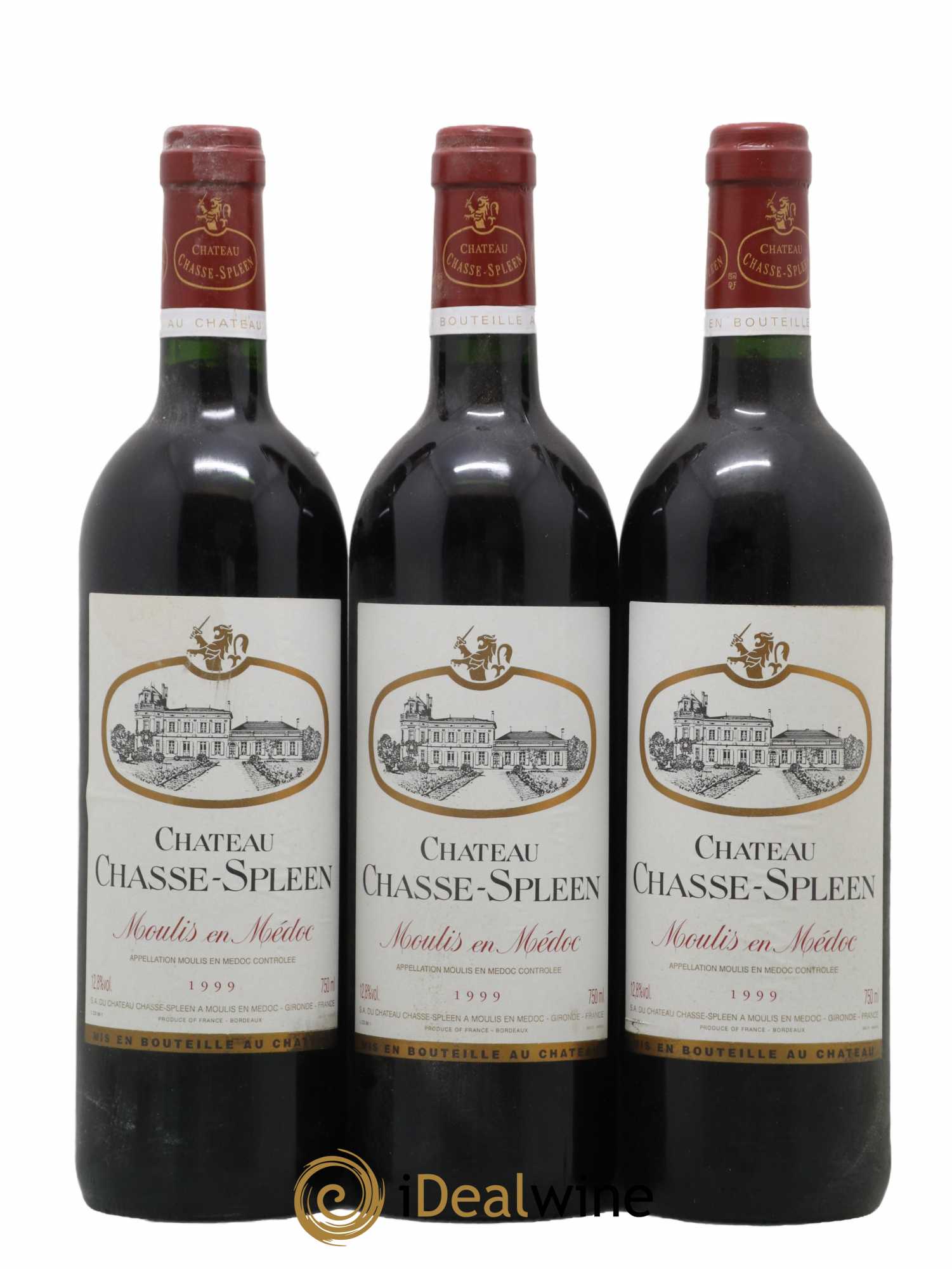 Château Chasse Spleen 1999 - Lot de 3 bouteilles - 0