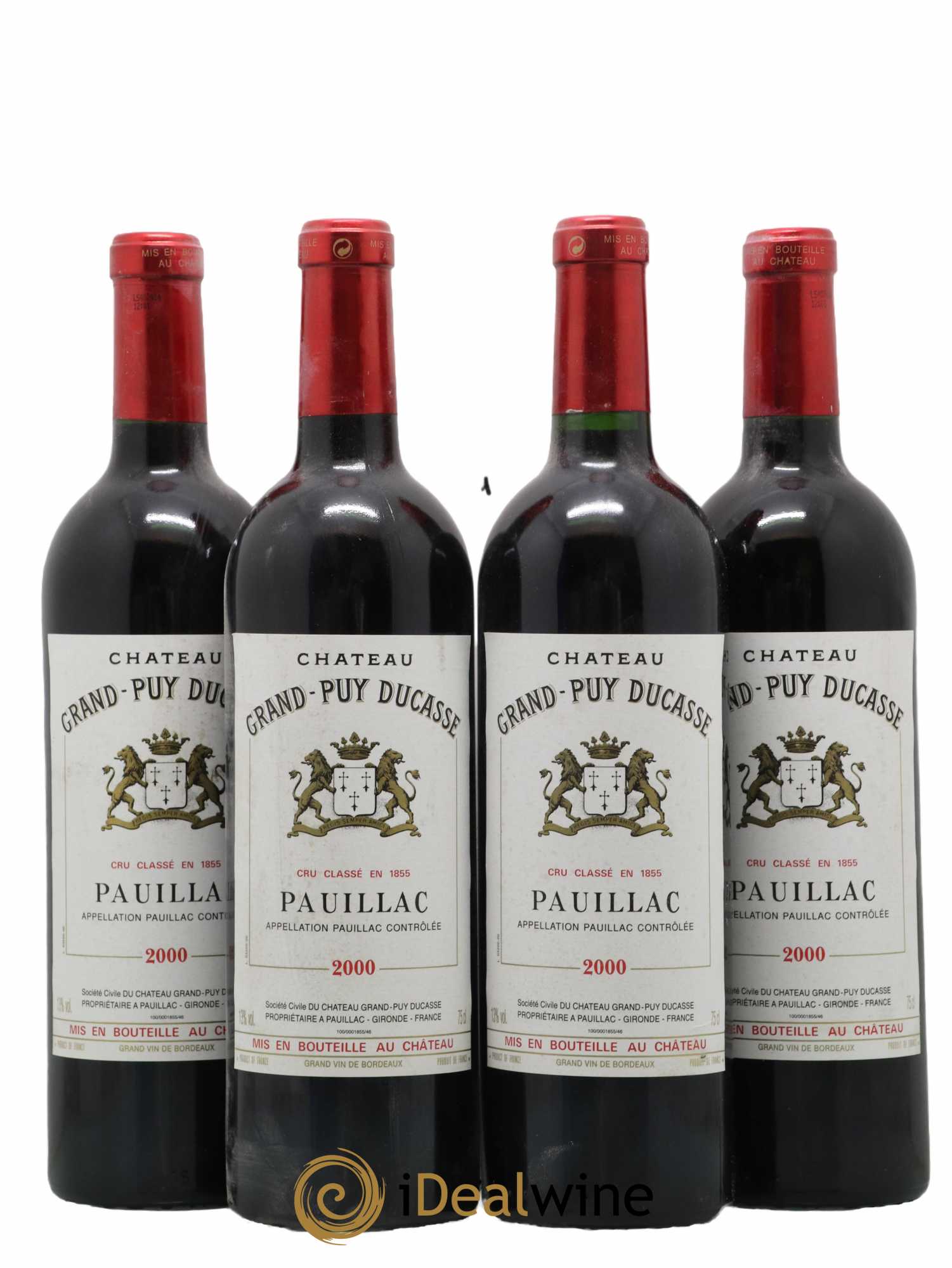 Château Grand Puy Ducasse 5ème Grand Cru Classé 2000 - Lot de 4 bouteilles - 0
