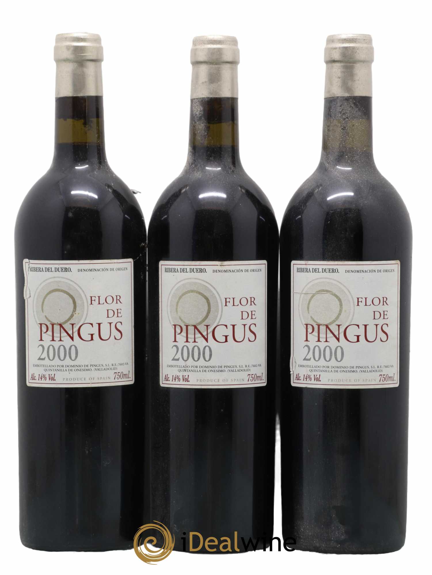 Ribera Del Duero Flor de Pingus Dominio de Pingus - Peter Sisseck 2000 - Lot de 3 bouteilles - 0