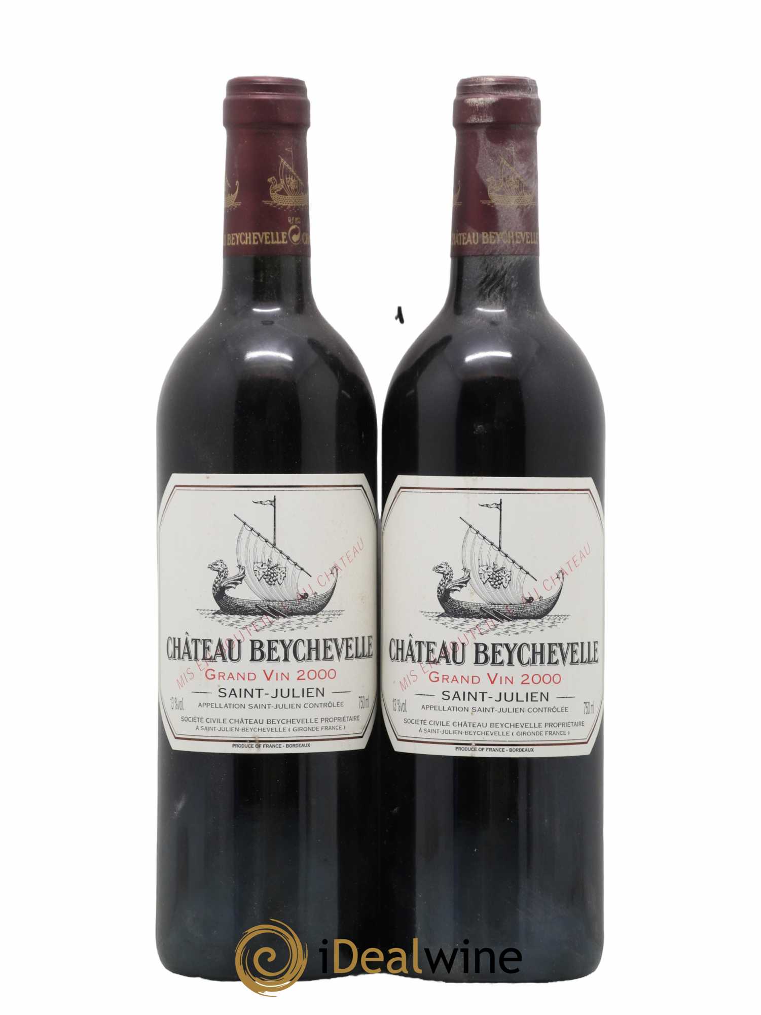 Château Beychevelle 4ème Grand Cru Classé 2000 - Lot de 2 bouteilles - 0