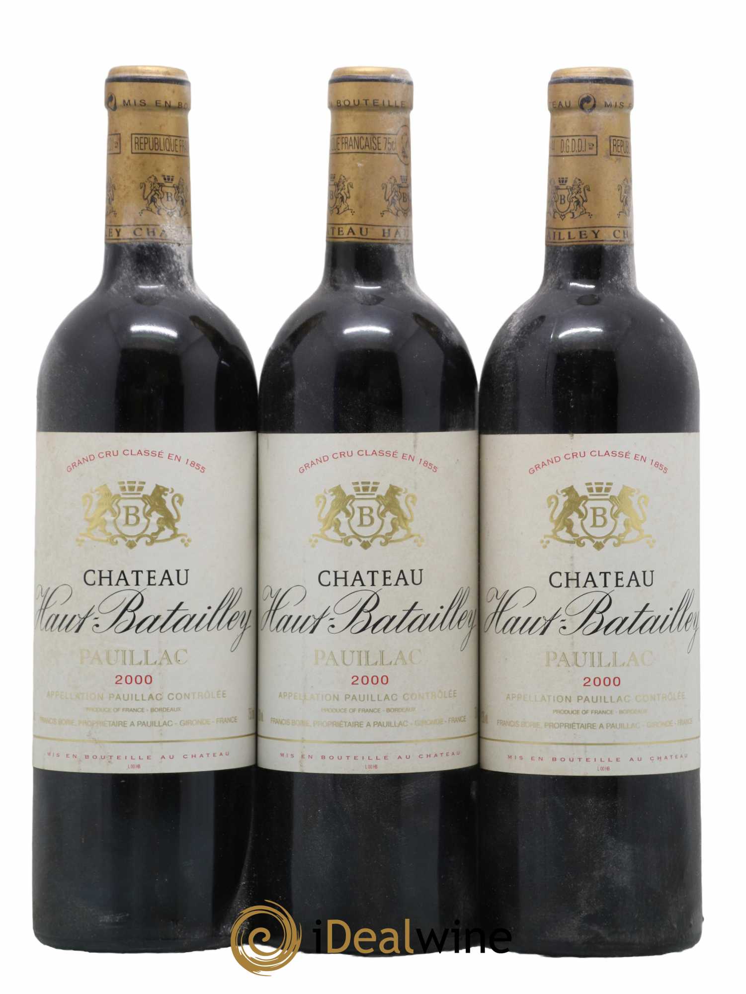 Château Haut Batailley 5ème Grand Cru Classé 2000 - Lot de 3 bouteilles - 0