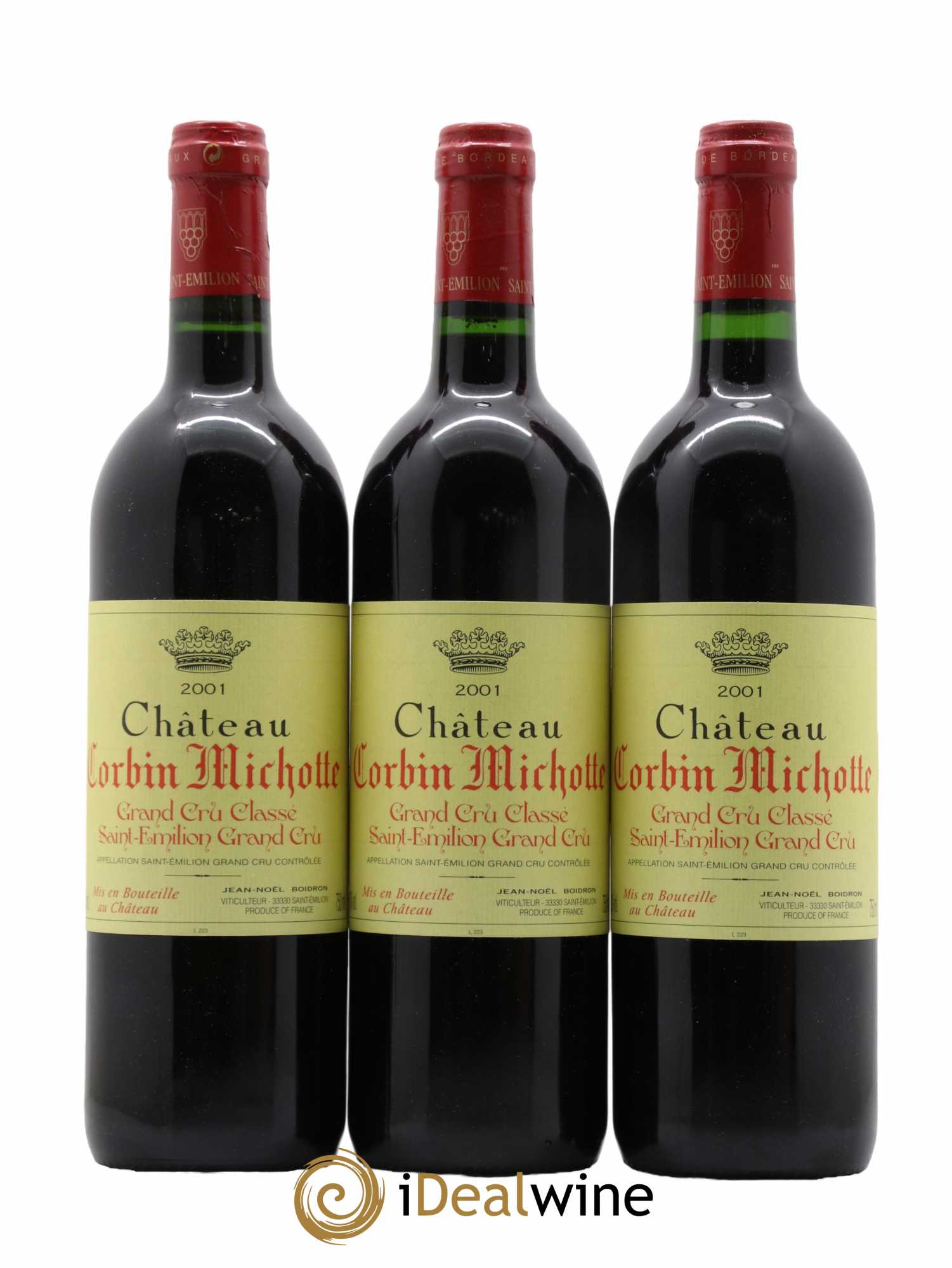 Château Corbin Michotte Grand Cru Classé 2001 - Lot de 12 bouteilles - 2