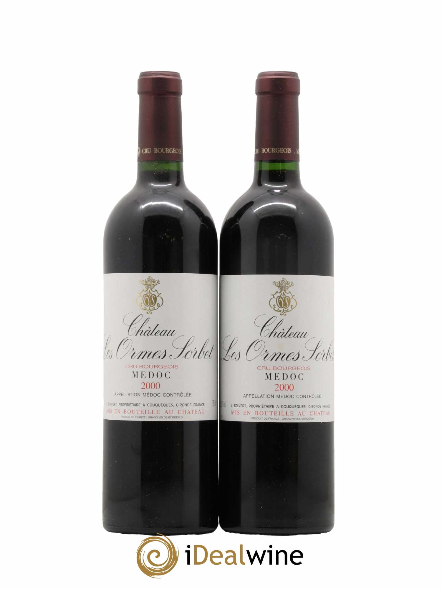 Château les Ormes Sorbet Cru Bourgeois 2000 - Lot de 2 bouteilles - 0