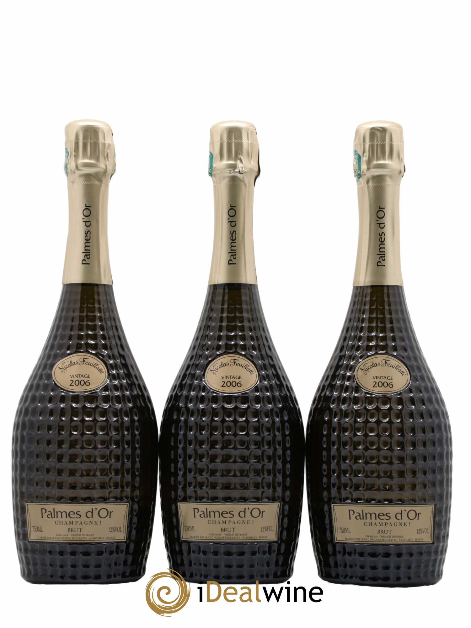 Palmes d'Or Brut Nicolas Feuillatte 2006 - Lot de 3 bouteilles - 0