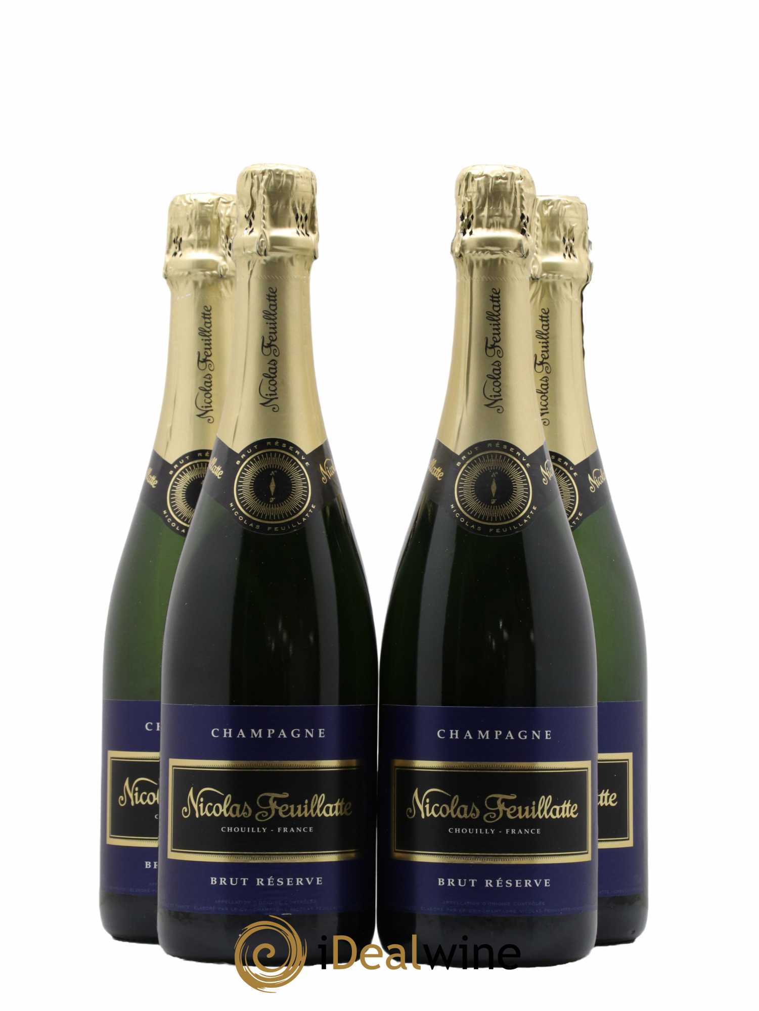 Champagne Nicolas Feuillate Brut Reserve - Lot de 4 bouteilles - 0