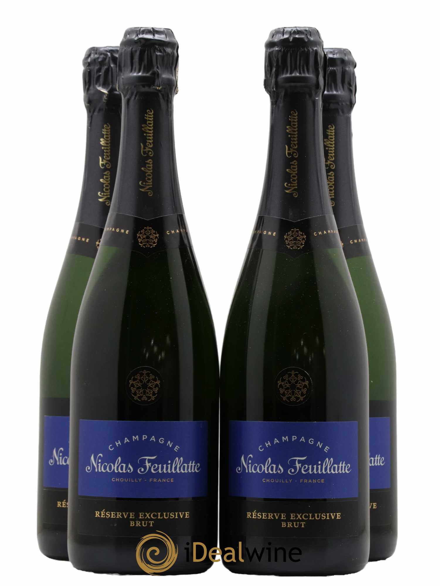Champagne Nicolas Feuillate Brut Reserve Exclusive - Lot de 4 bouteilles - 0
