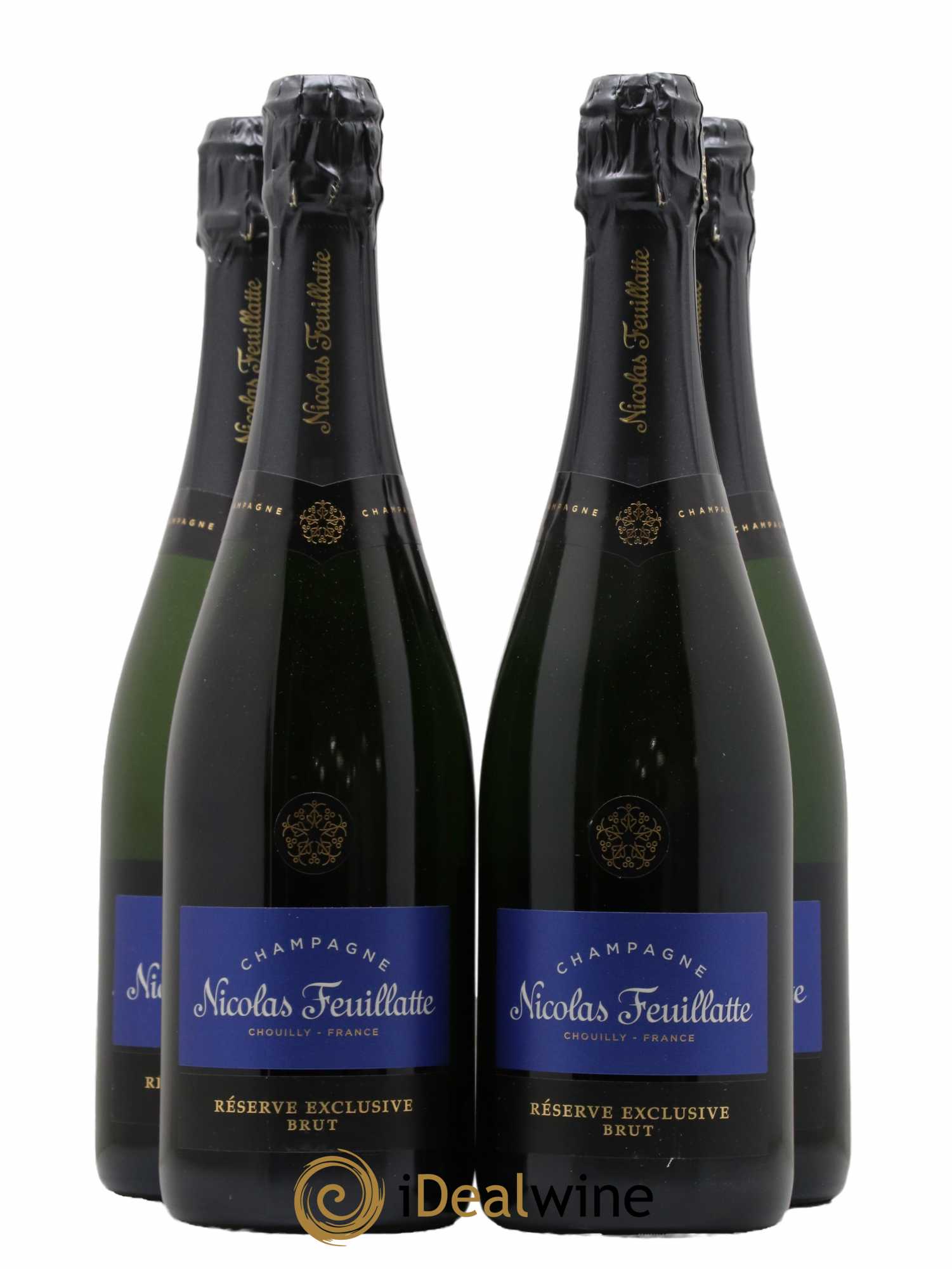 Champagne Nicolas Feuillate Brut Reserve Exclusive - Lot de 4 bouteilles - 0