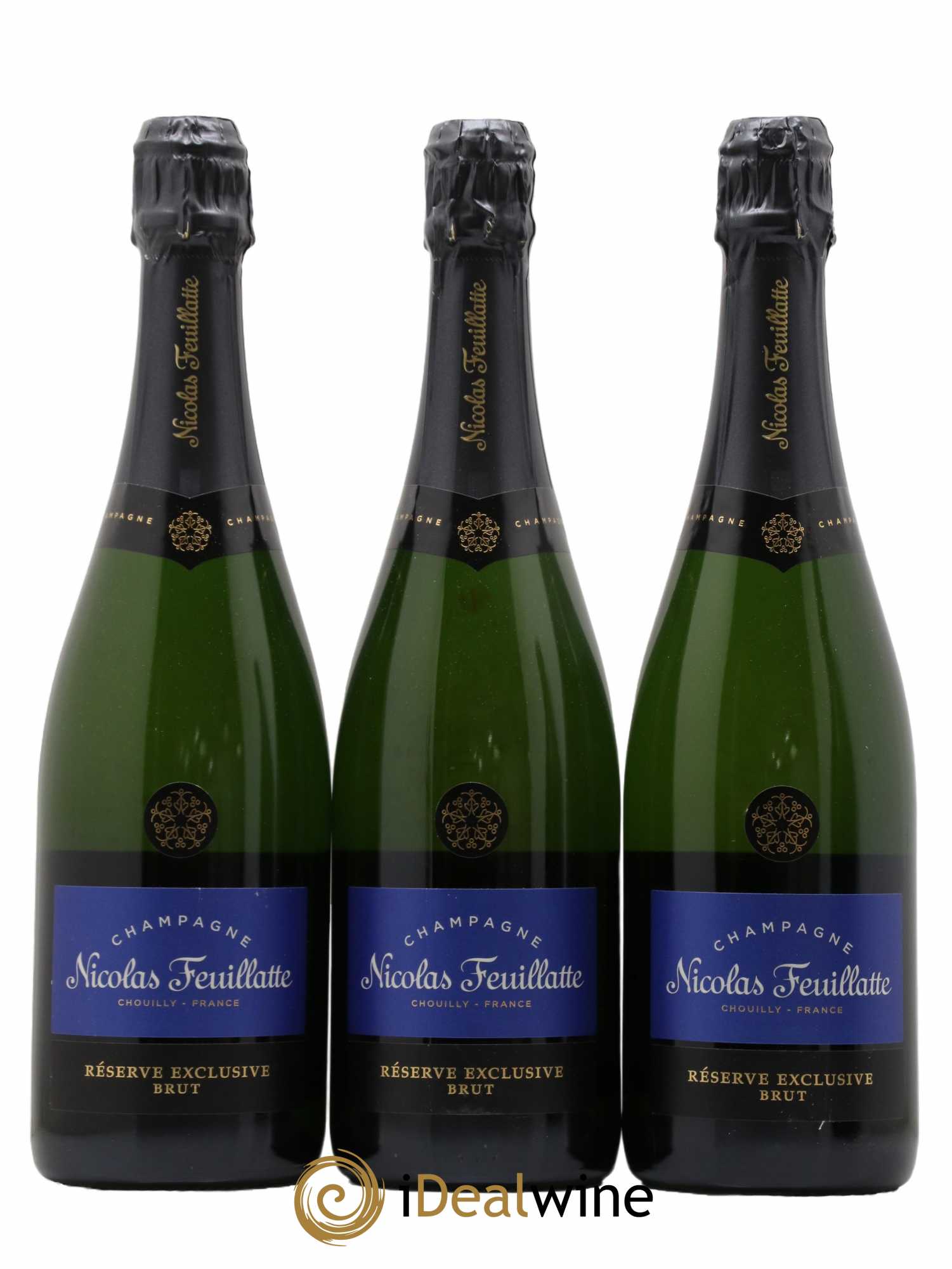 Champagne Nicolas Feuillate Brut Reserve Exclusive - Lot de 3 bouteilles - 0